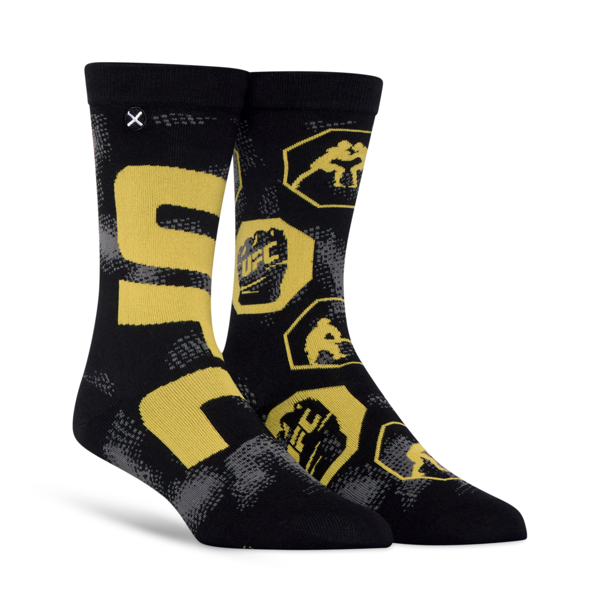 UFC Split Gold & Black Crew Socks