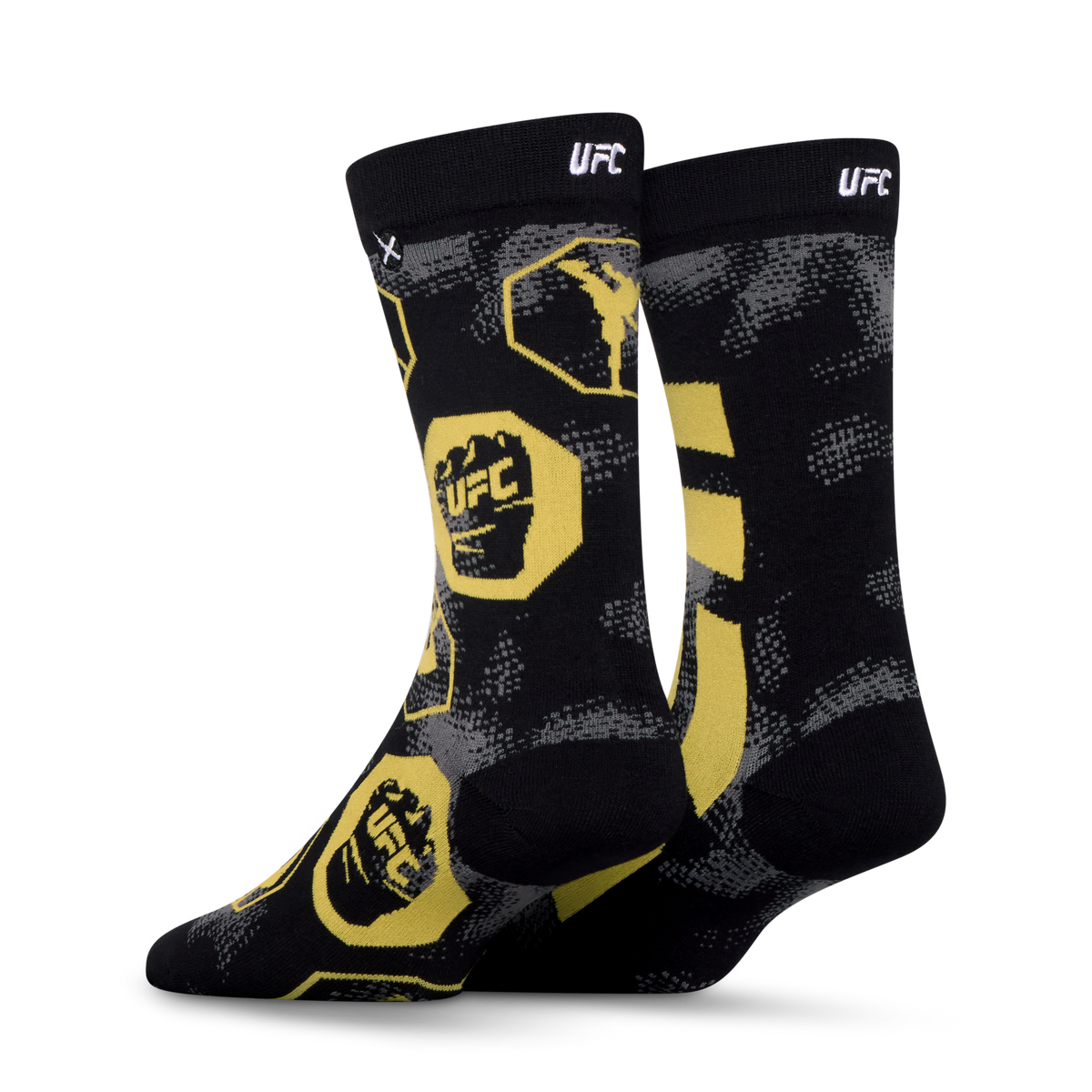 UFC Split Gold & Black Crew Socks