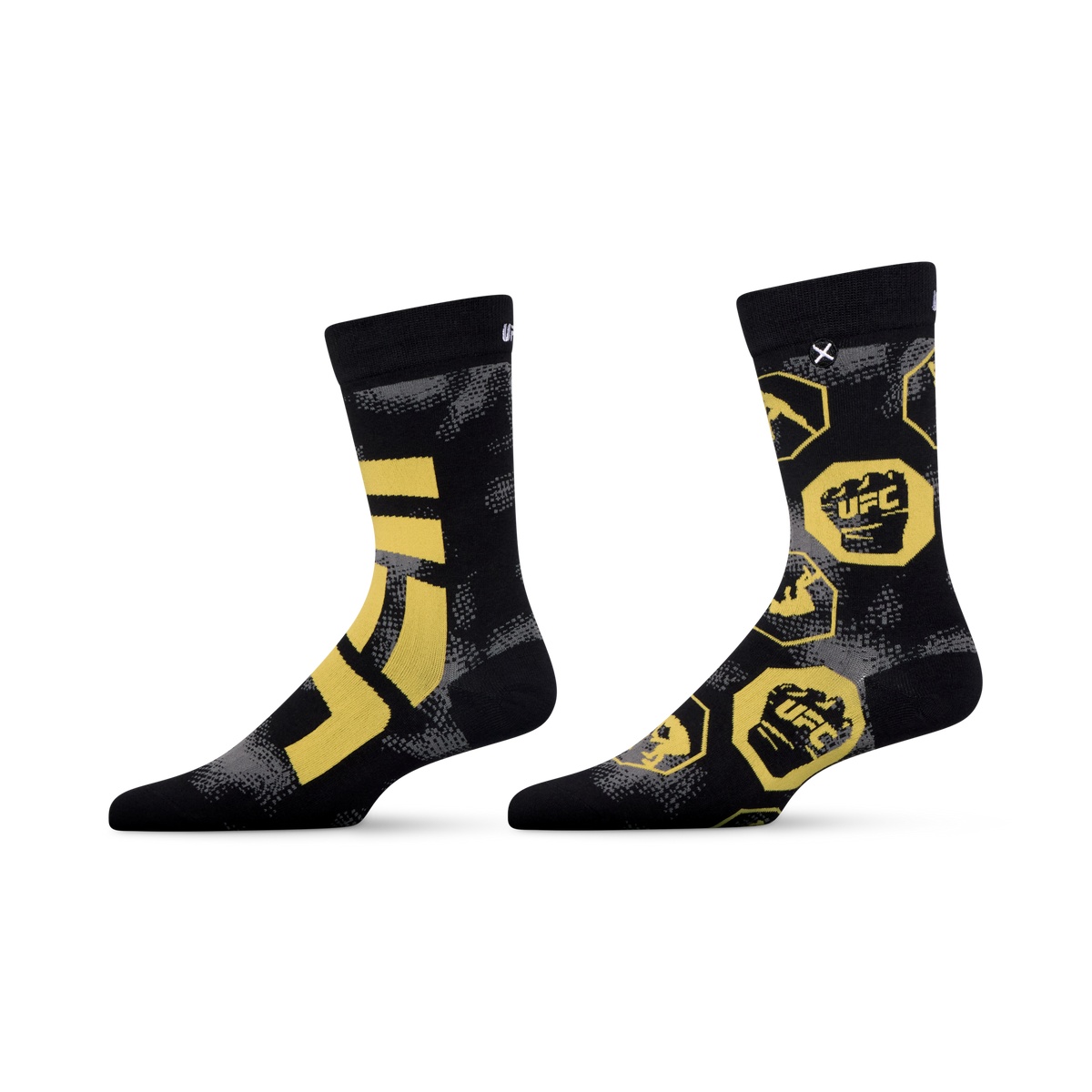 UFC Split Gold & Black Crew Socks