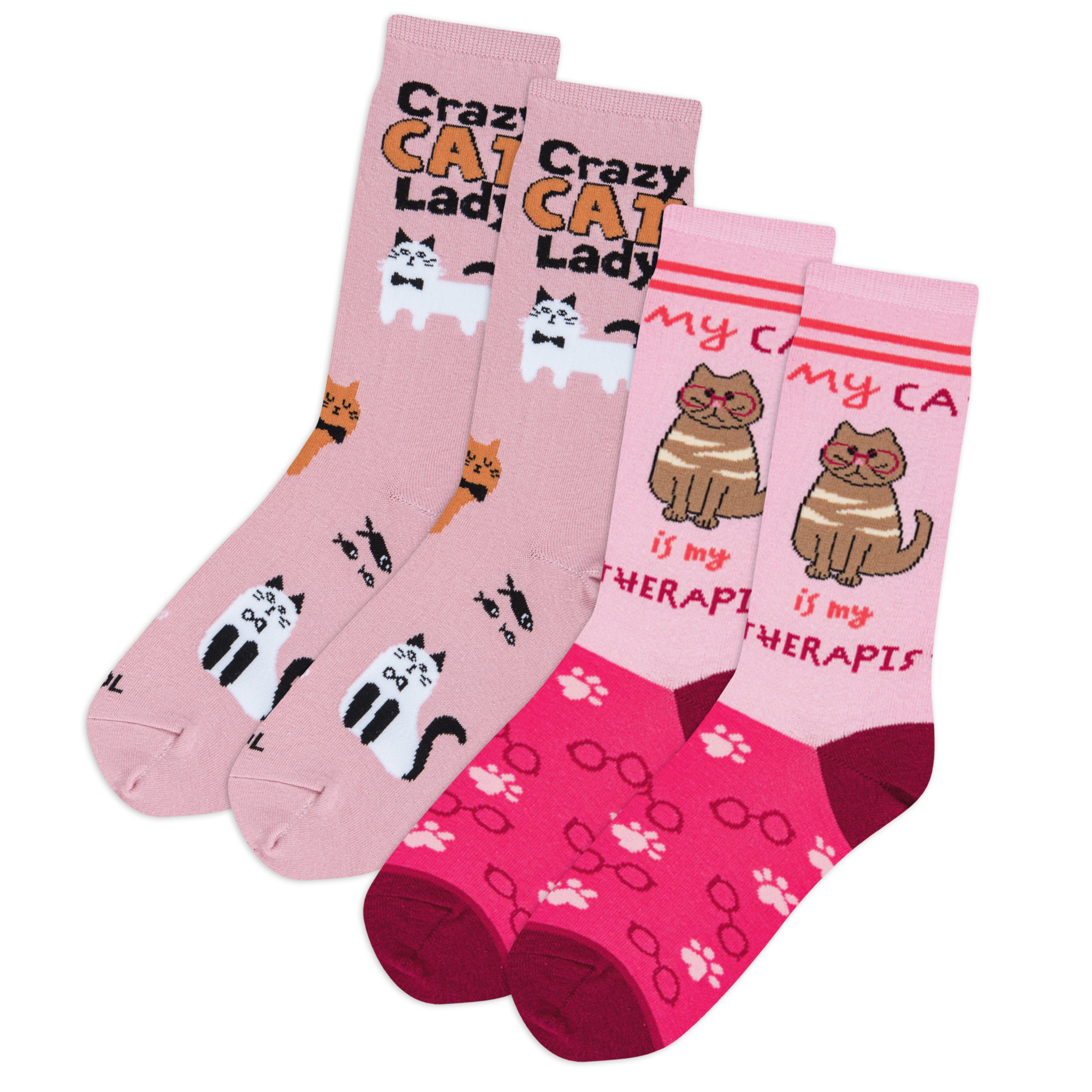 Cat Lovers Women's Crew Socks 4-Pack