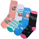 Sassy Sayings Women's Crew Socks 4-Pack