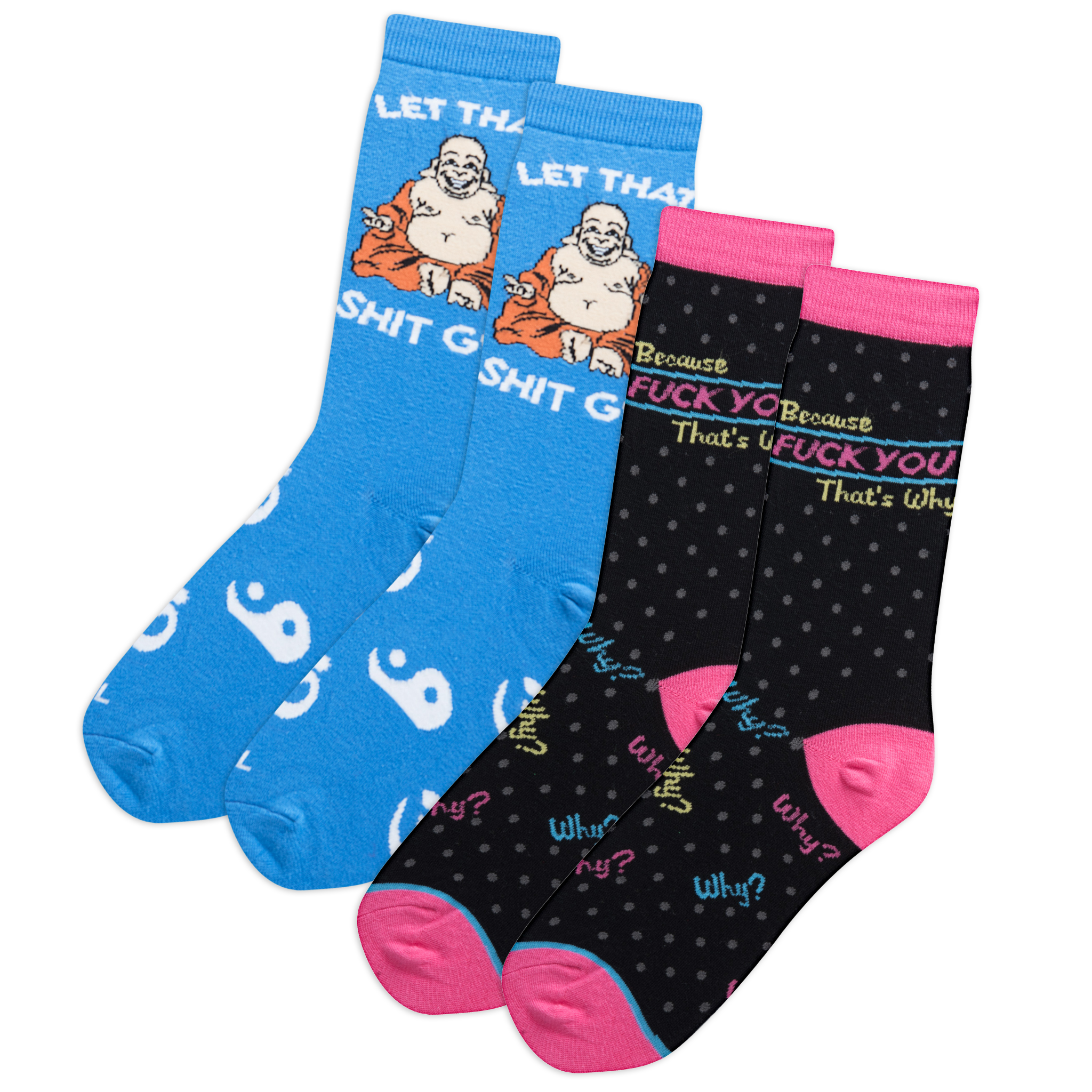 Sassy Sayings Women's Crew Socks 4-Pack