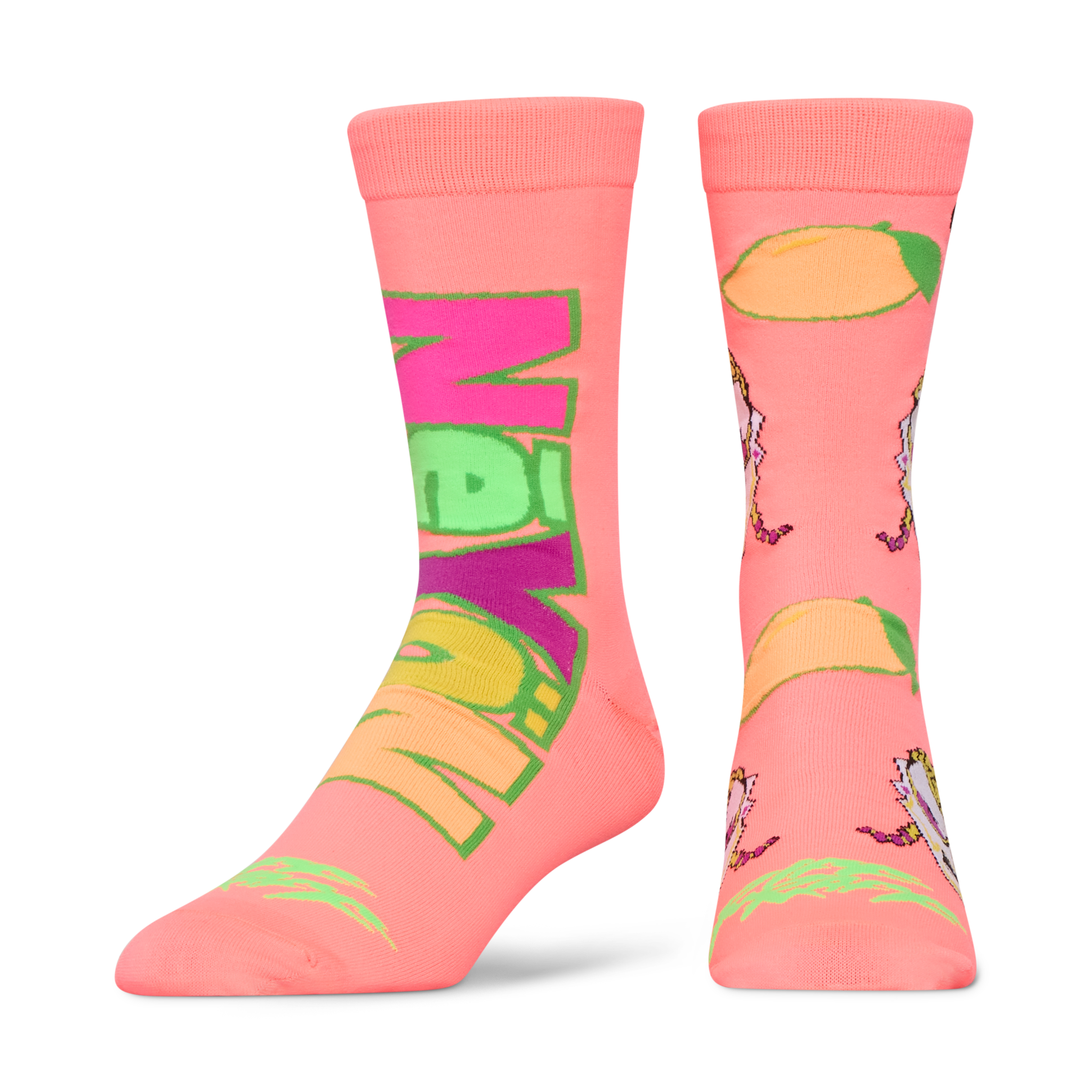 Riff Raff Mango Neyon Split Crew Socks