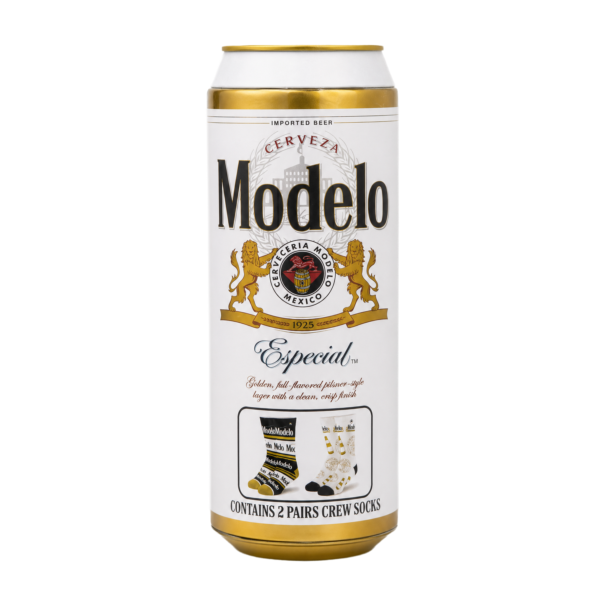 ODDMART Modelo Men's Crew Socks 2-Pack - Novelty Can | Odd Sox