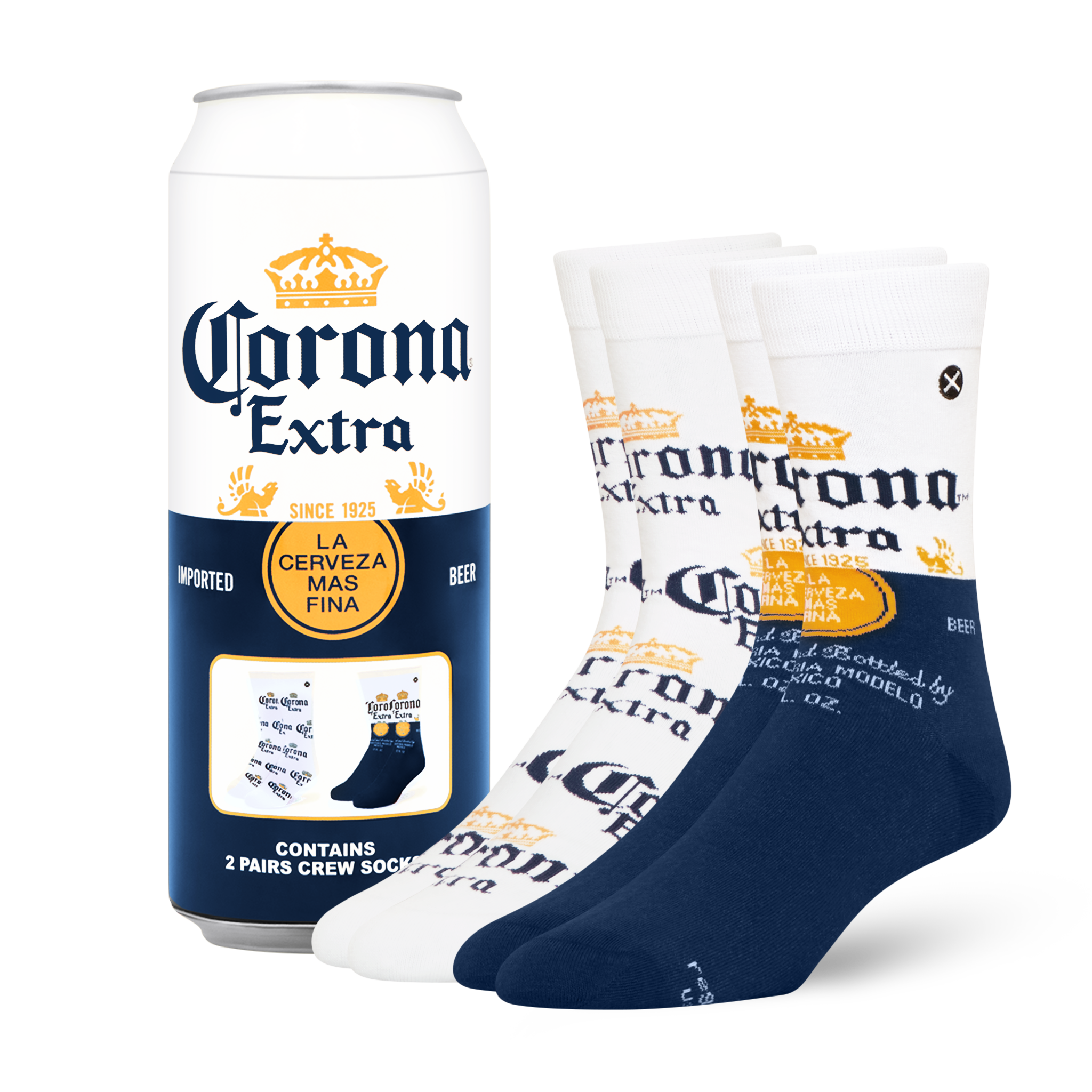 ODDMART Corona Crew Socks 2-Pack