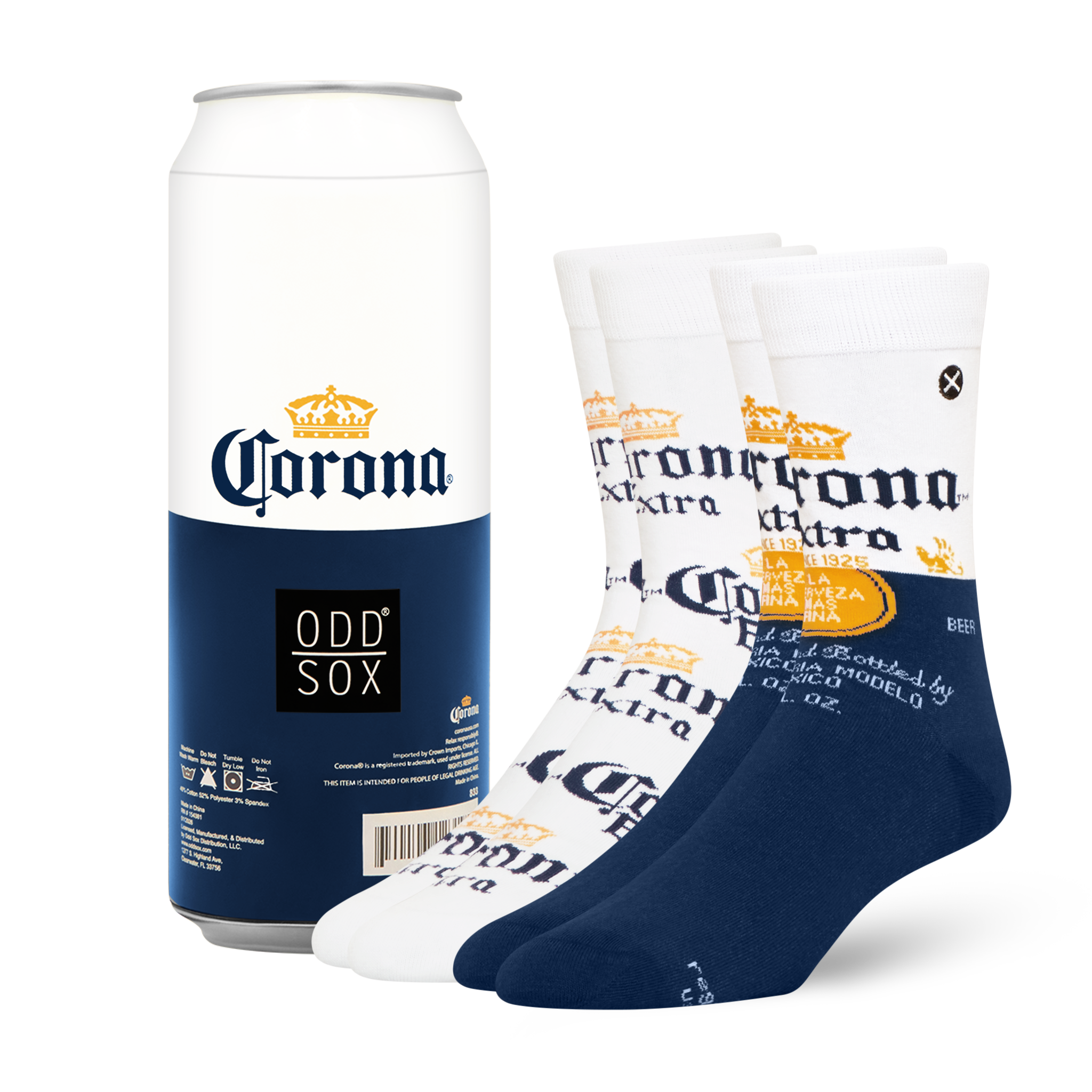 ODDMART Corona Crew Socks 2-Pack