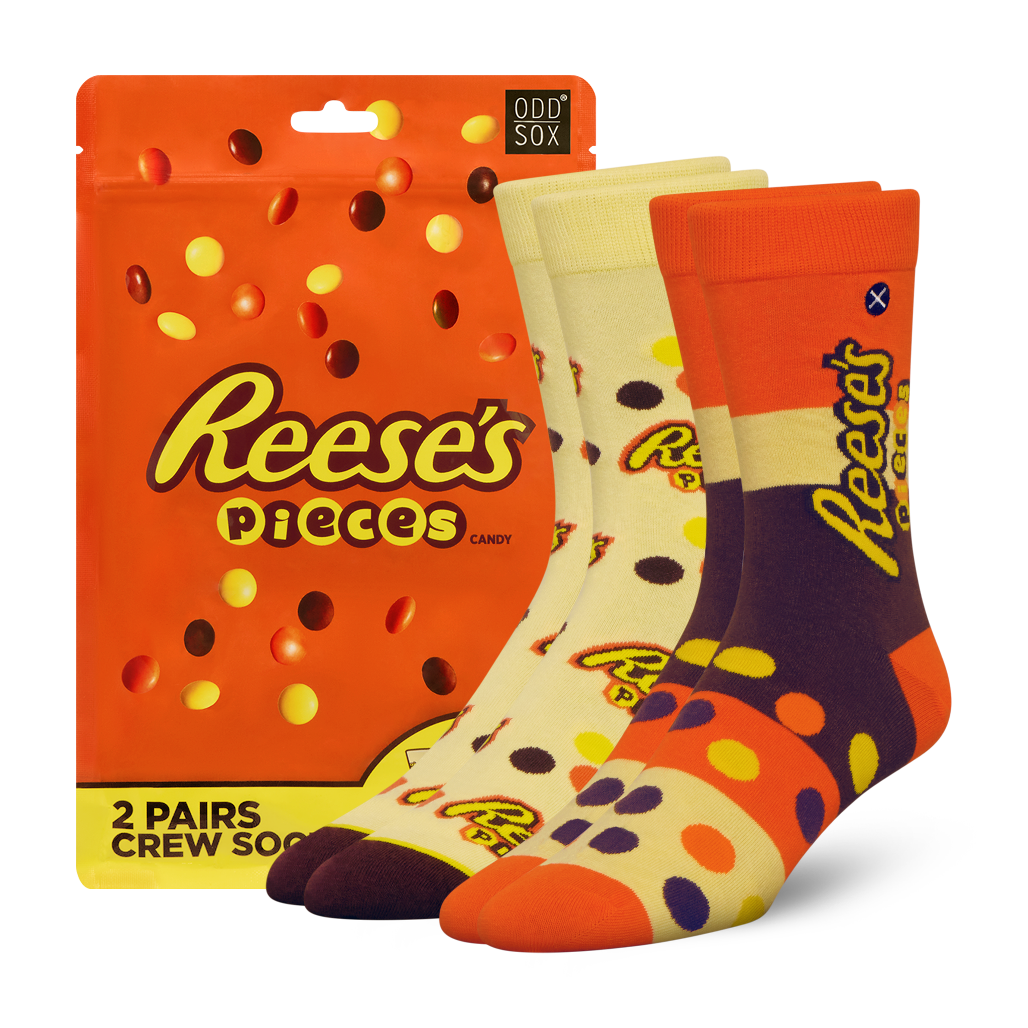 ODDMART Reese's Pieces Crew Socks 2-Pack
