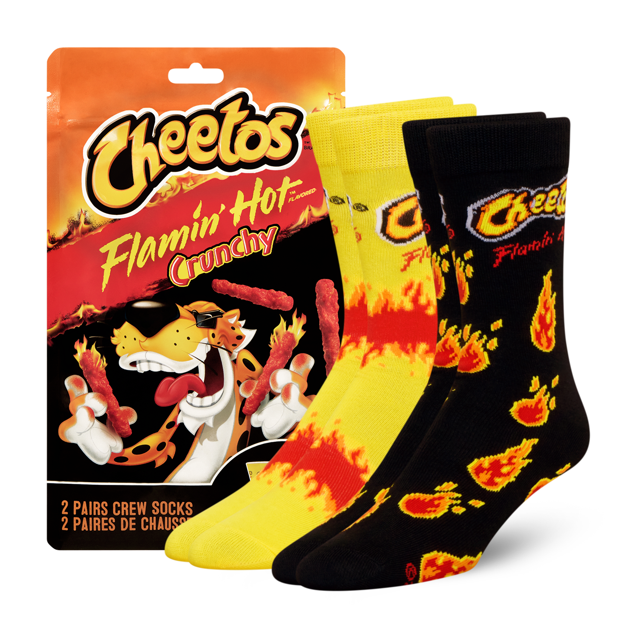 ODDMART Flamin' Hot Cheetos Crew Socks 2-Pack