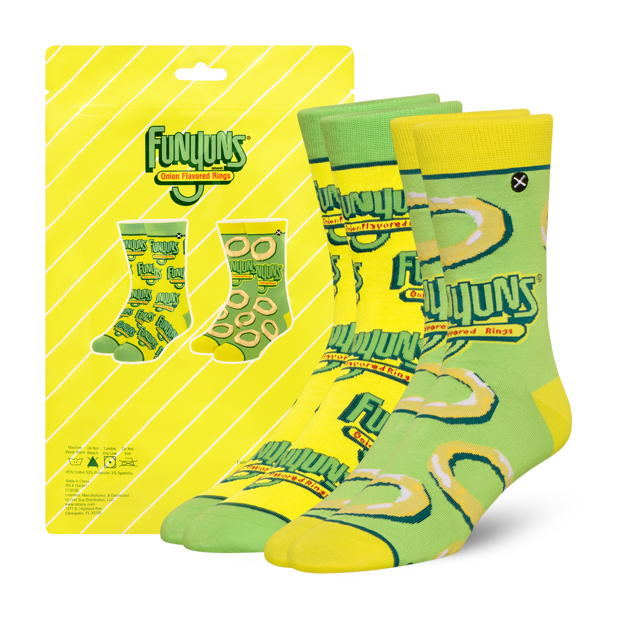 ODDMART Funyuns Crew Socks 2-Pack