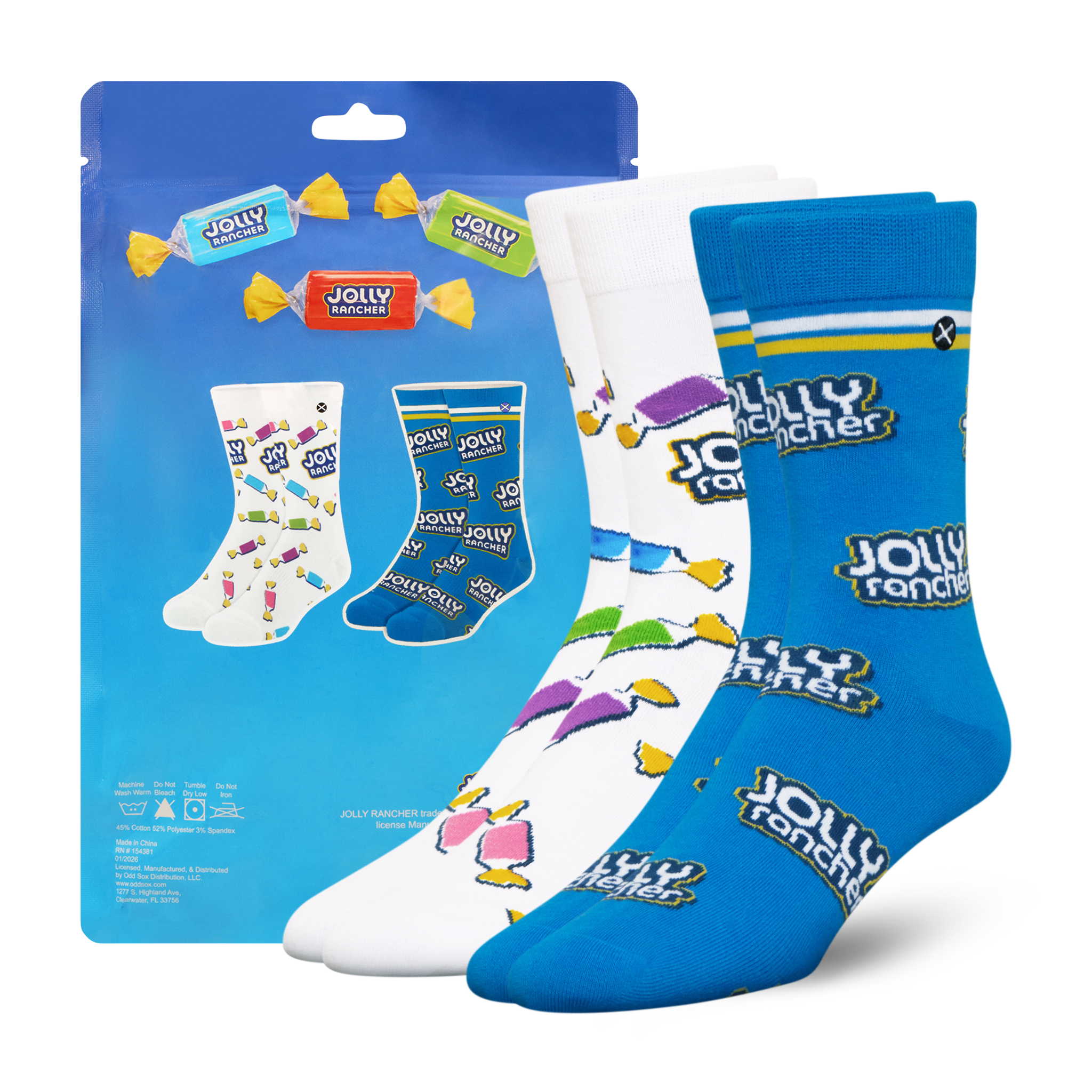 ODDMART Jolly Rancher Crew Socks 2-Pack