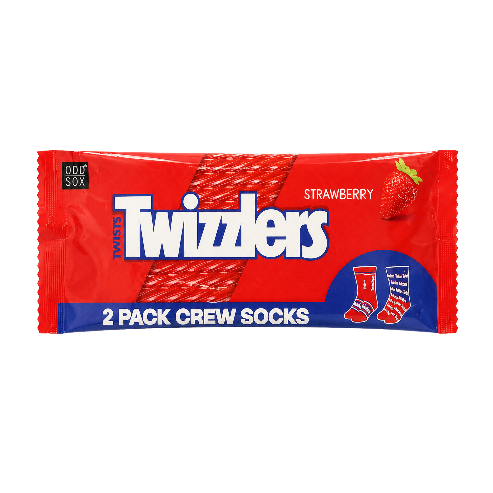 ODDMART Twizzlers Crew Socks 2-Pack