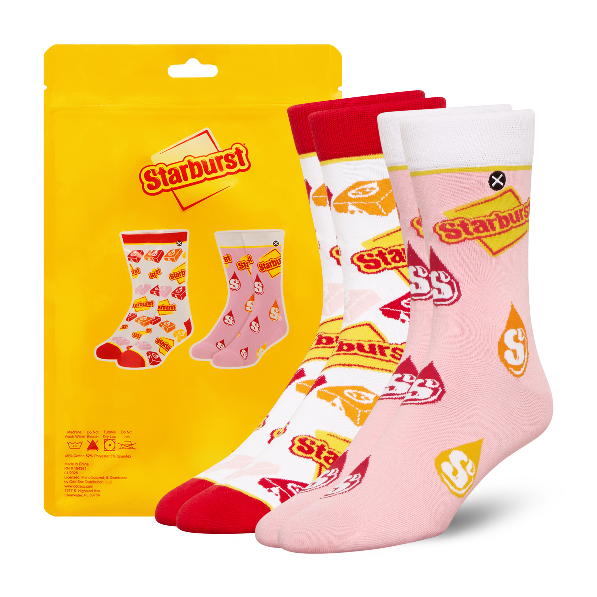 ODDMART Starburst Crew Socks 2-Pack