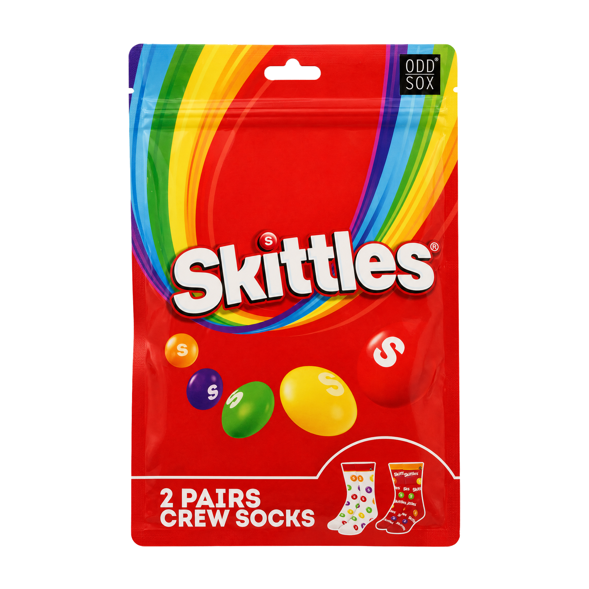 ODDMART Skittles Crew Socks 2-Pack
