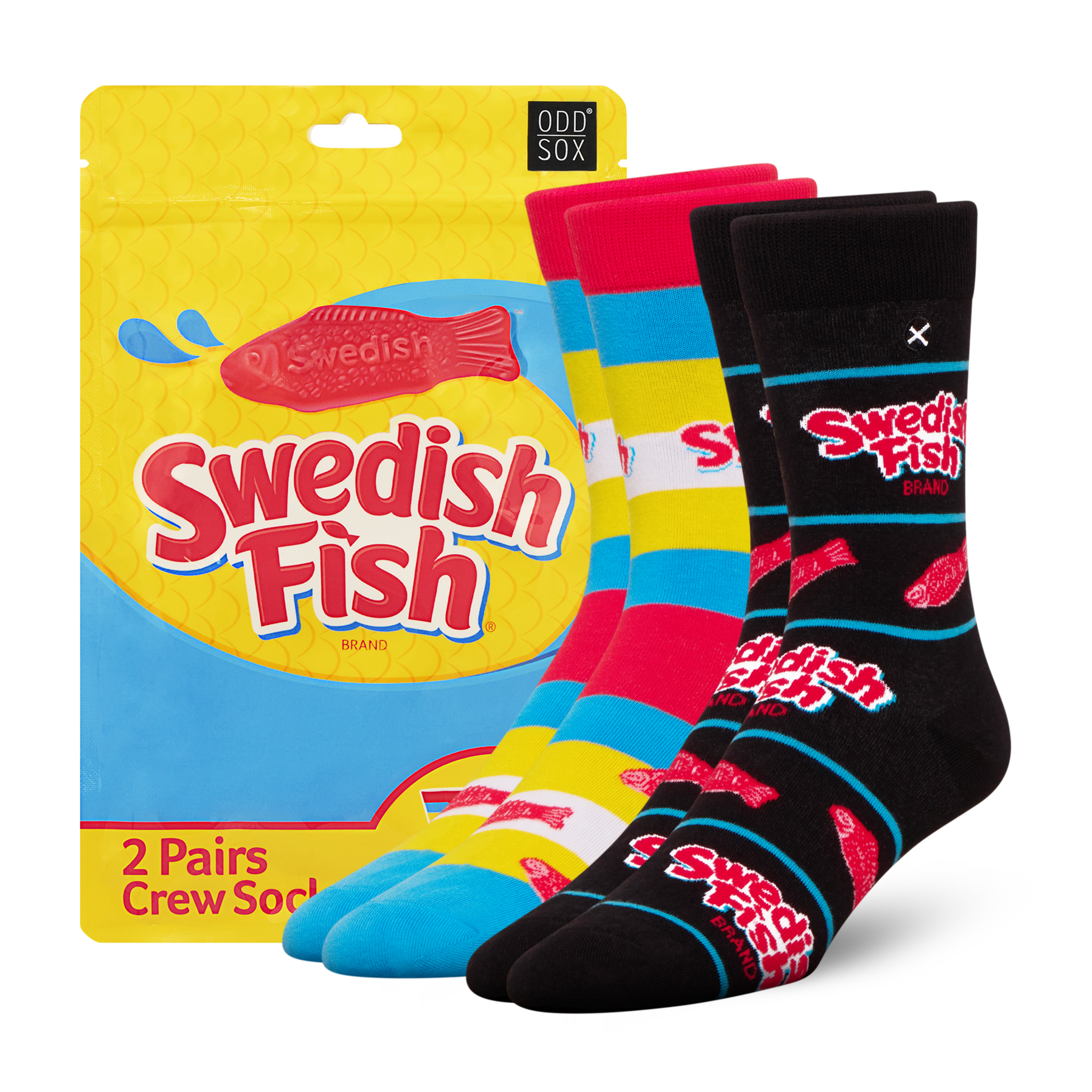 ODDMART Swedish Fish Crew Socks 2-Pack