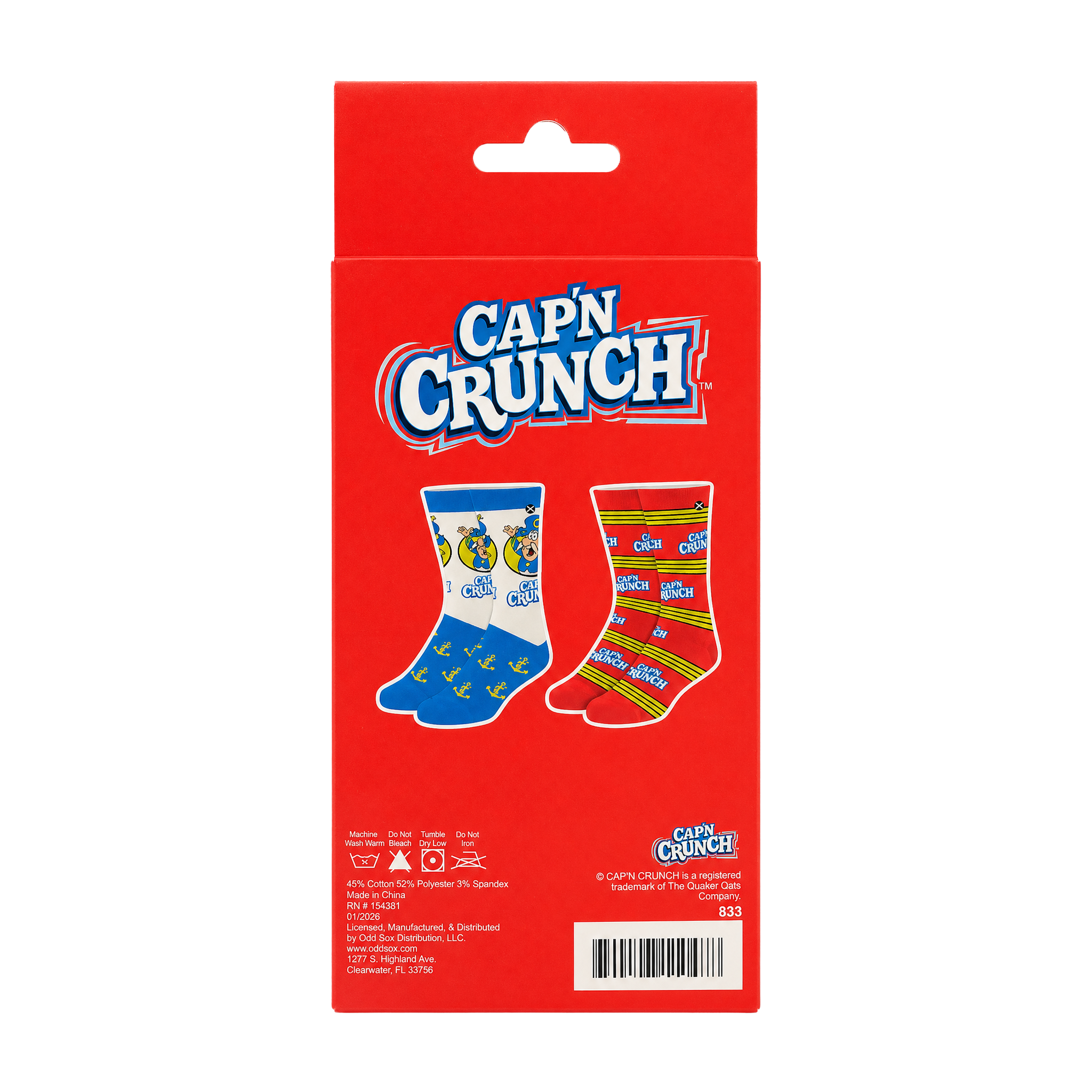ODDMART Cap'n Crunch Crew Socks 2-Pack