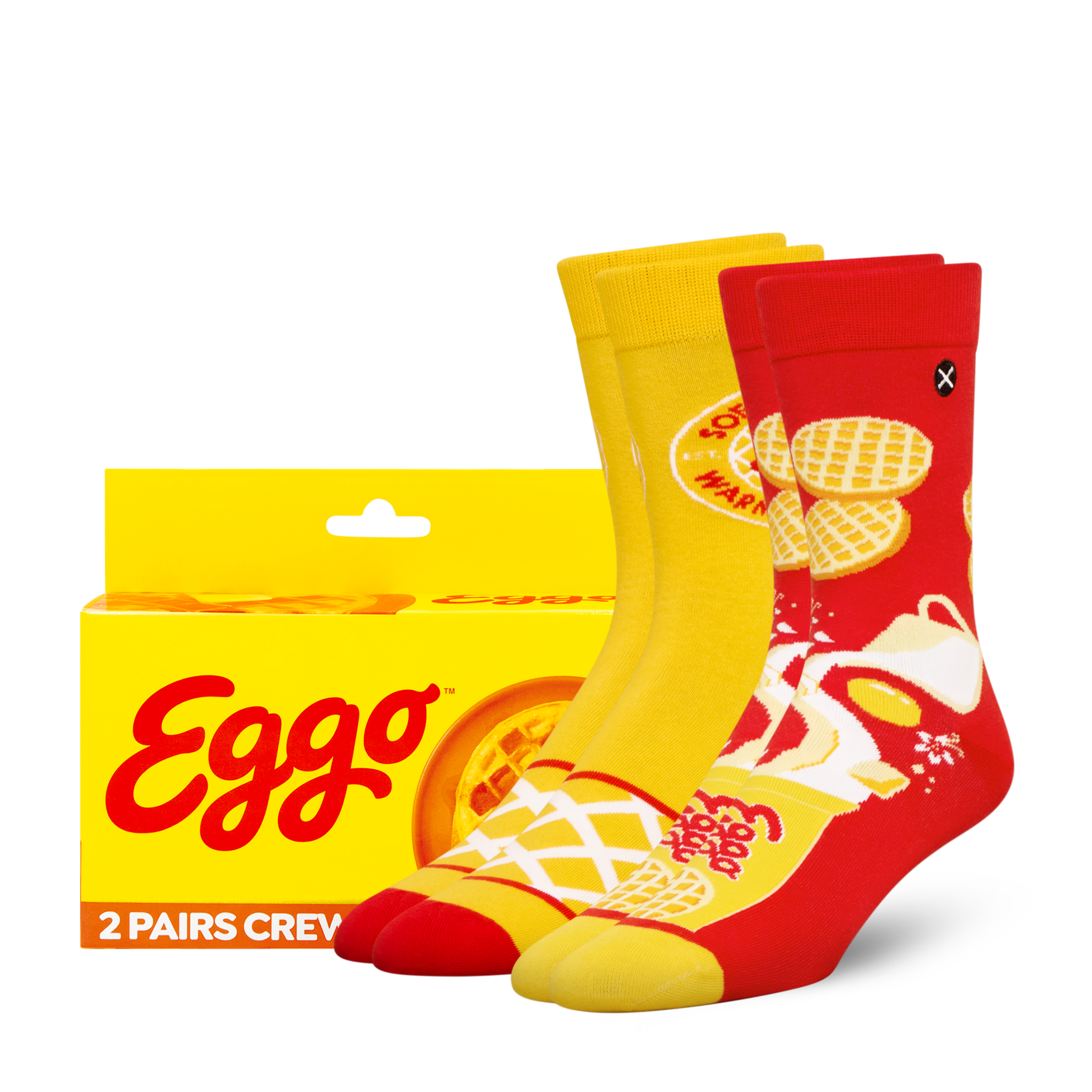 ODDMART Eggo Crew Socks 2-Pack