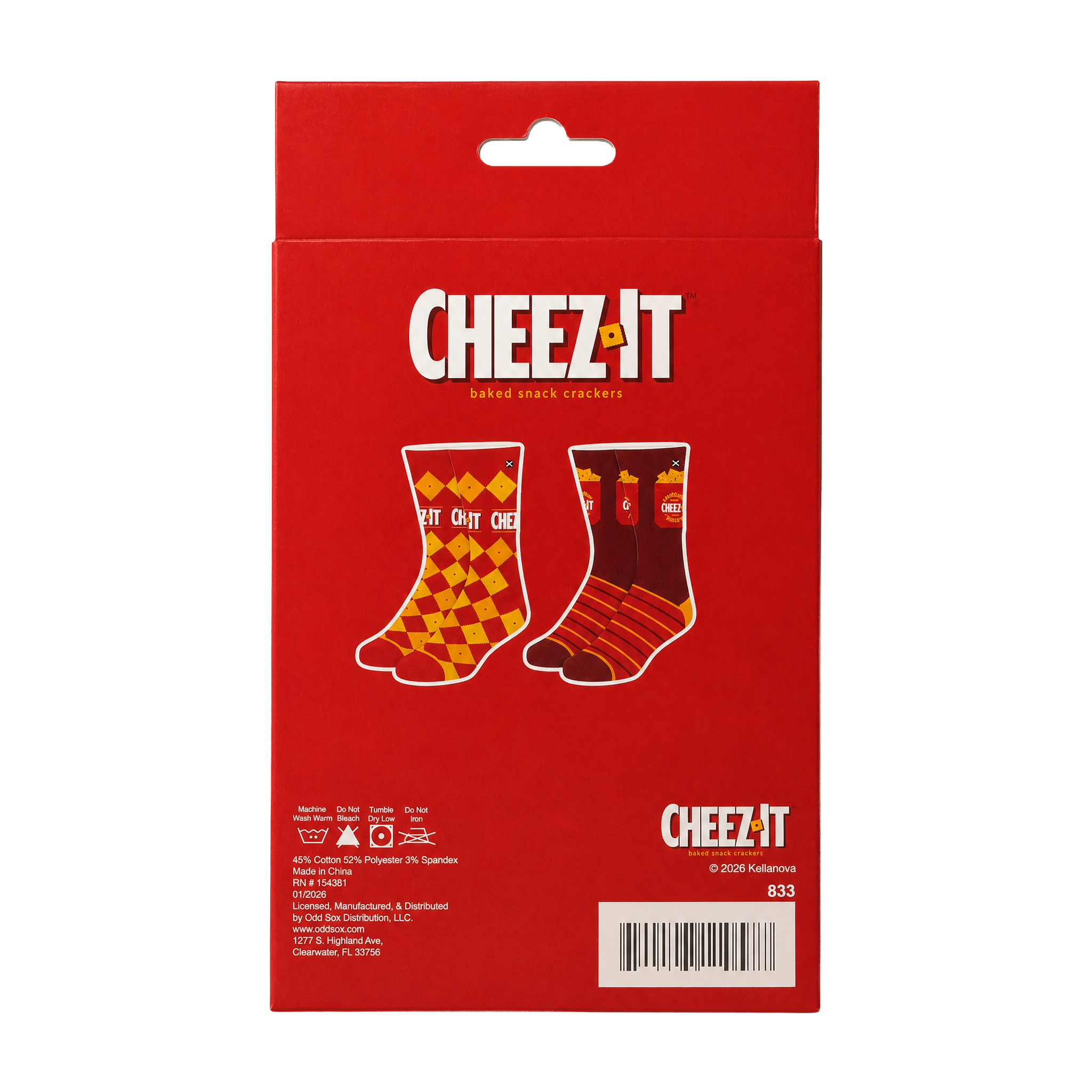 ODDMART Cheez-It Crew Socks 2-Pack