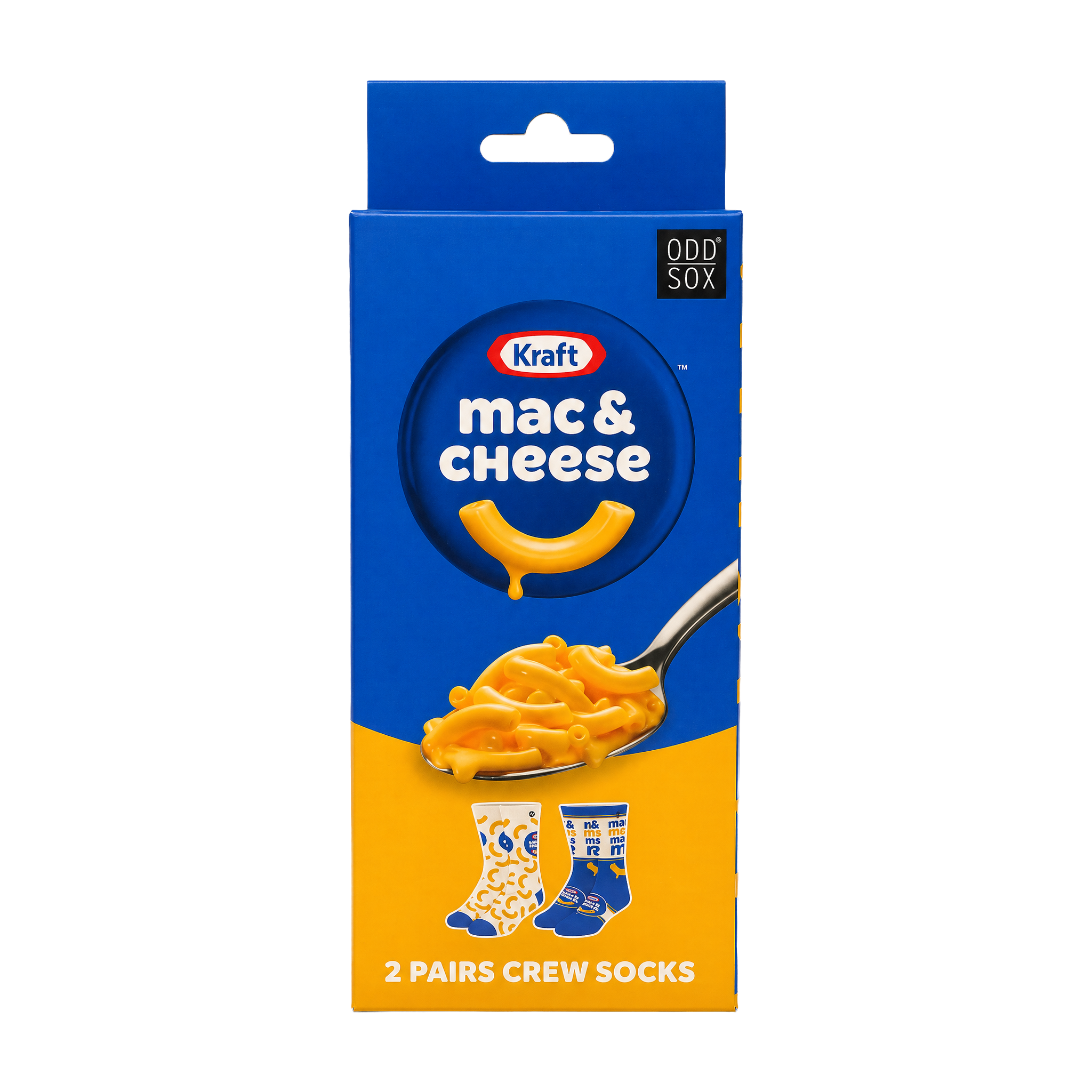 ODDMART Kraft Mac & Cheese Crew Socks 2-Pack