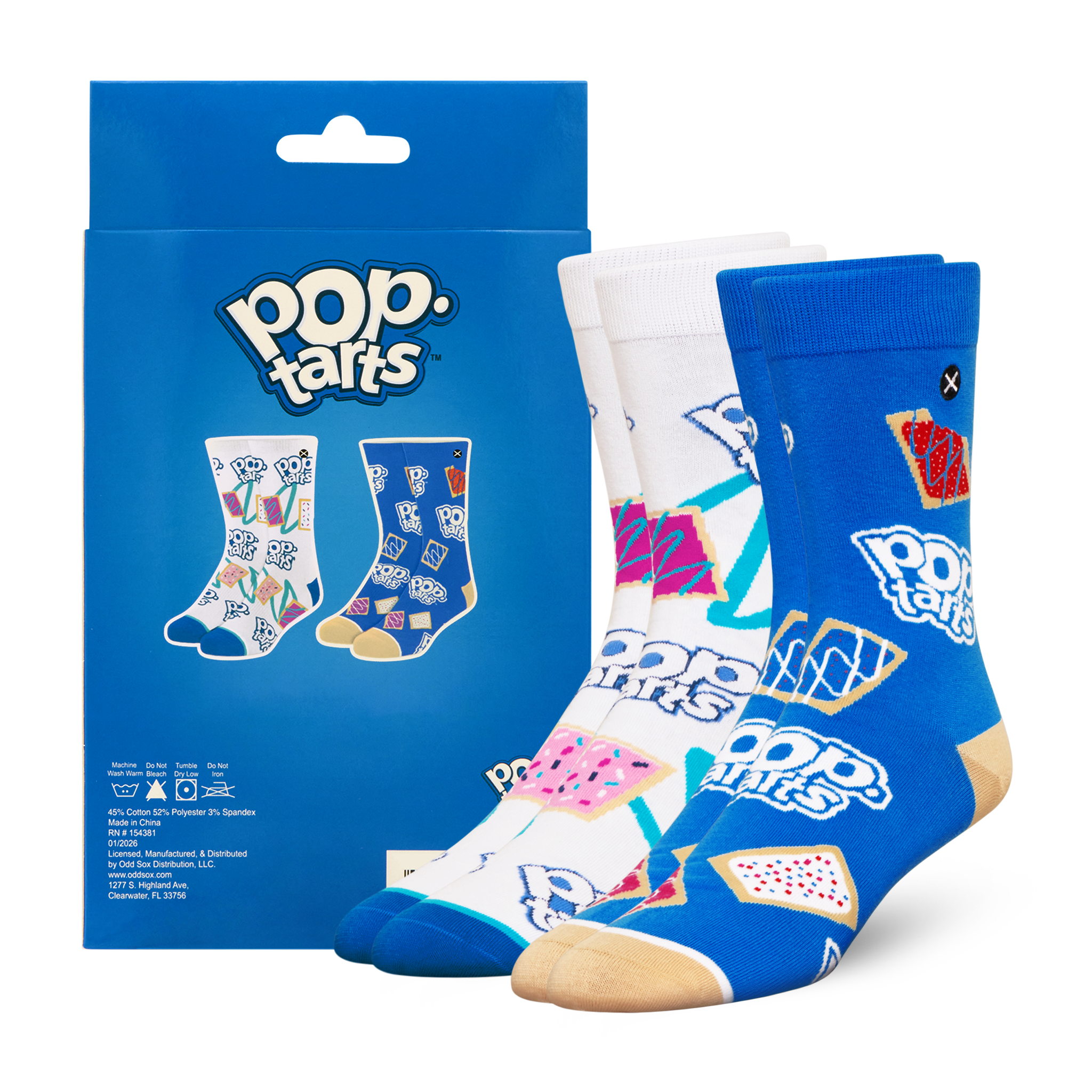 ODDMART Pop-Tarts Crew Socks 2-Pack