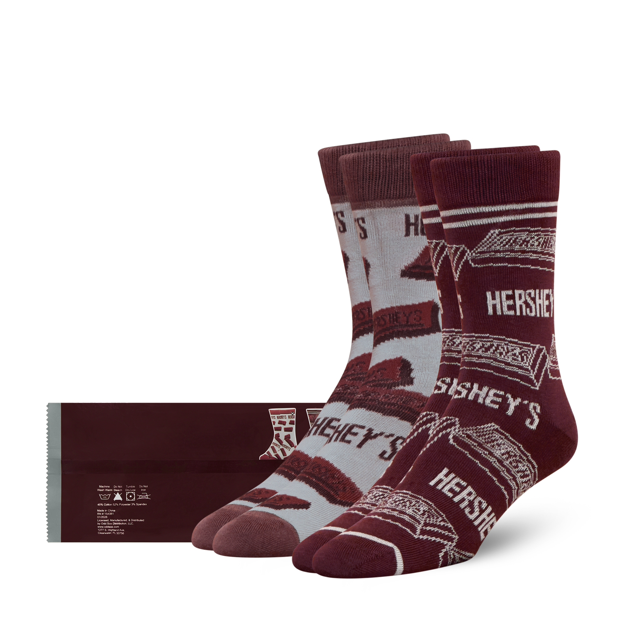 ODDMART Hershey's Crew Socks 2-Pack