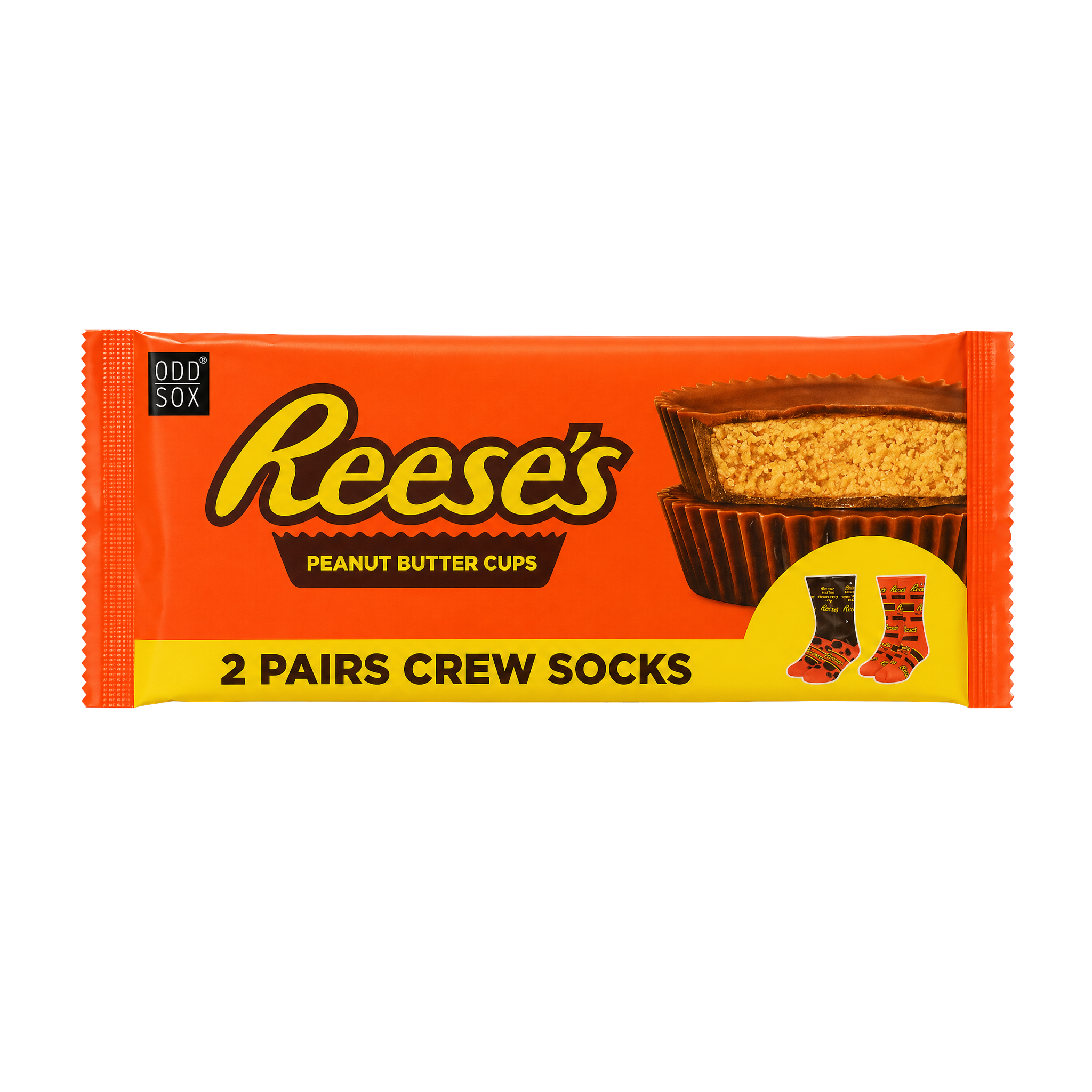 ODDMART Reese's Cups Crew Socks 2-Pack