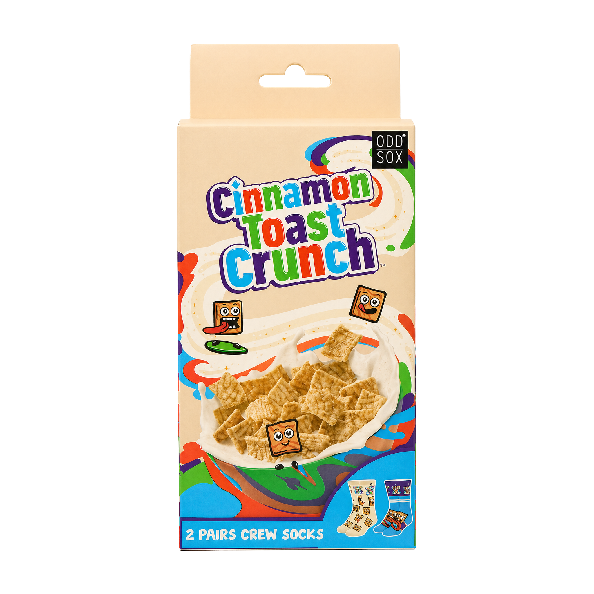 ODDMART Cinnamon Toast Crunch Crew Socks 2-Pack