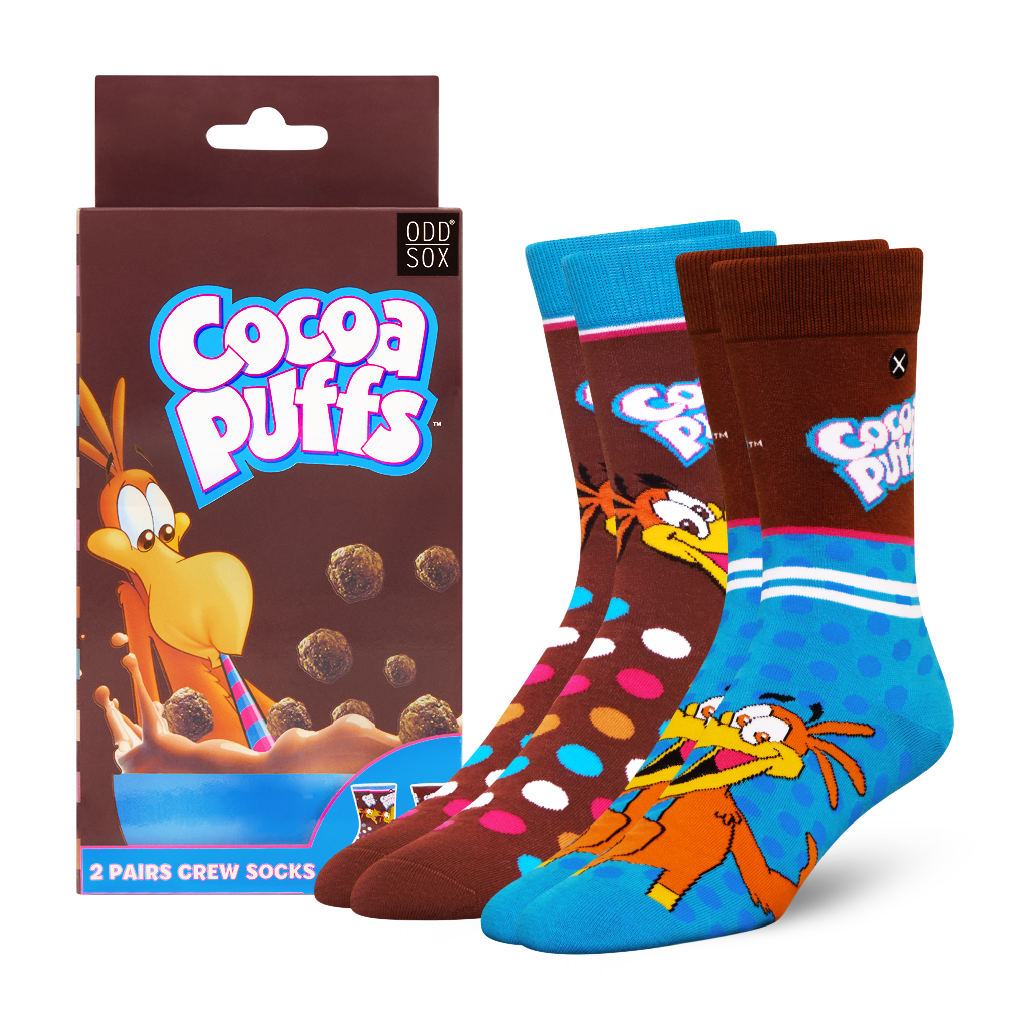 ODDMART Cocoa Puffs Crew Socks 2-Pack