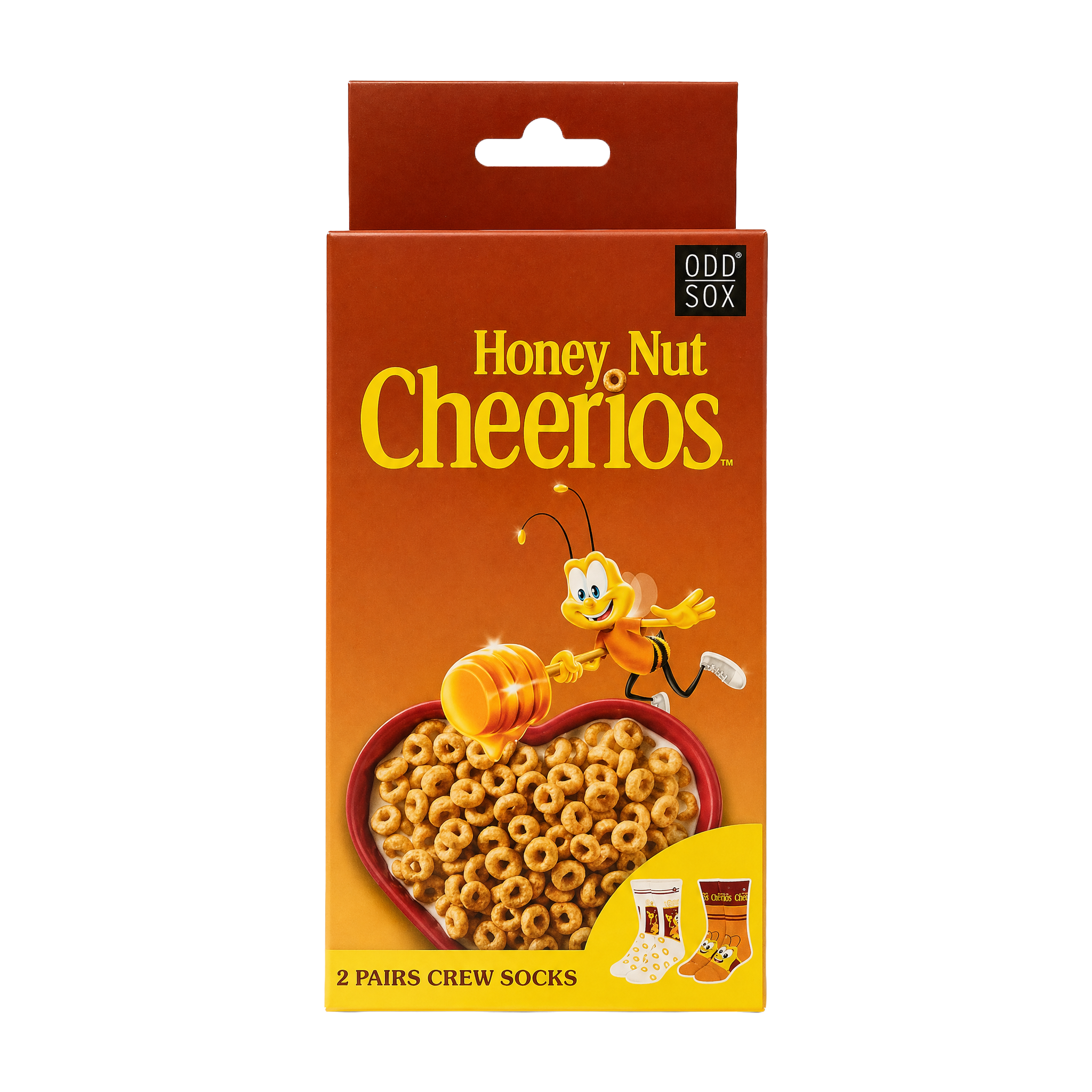 ODDMART Honey Nut Cheerios Crew Socks 2-Pack