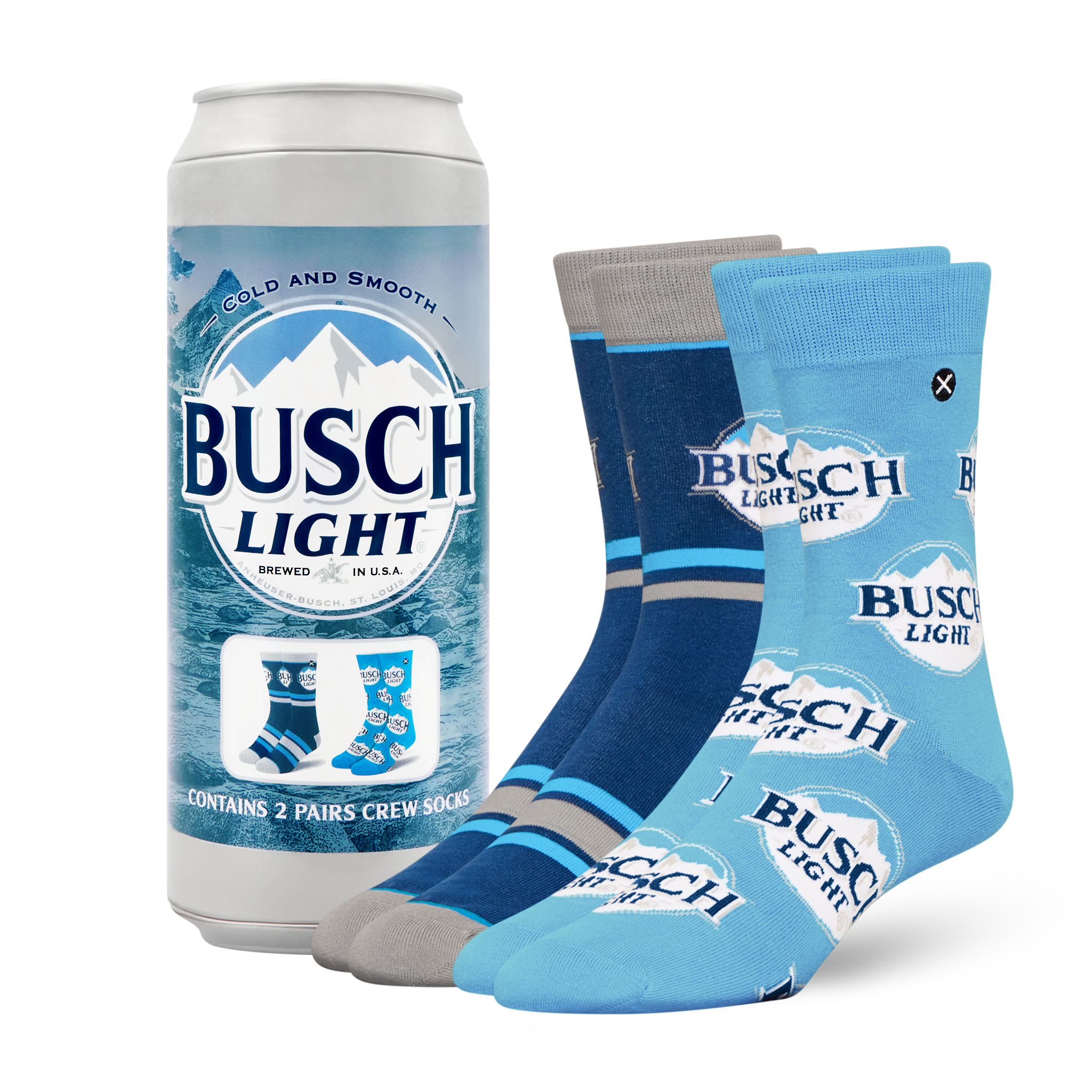 ODDMART Busch Light Crew Socks 2-Pack