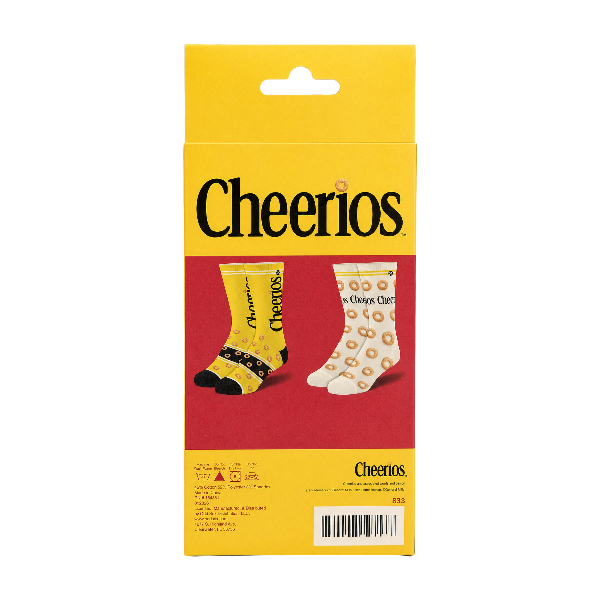 ODDMART Cheerios Crew Socks 2-Pack