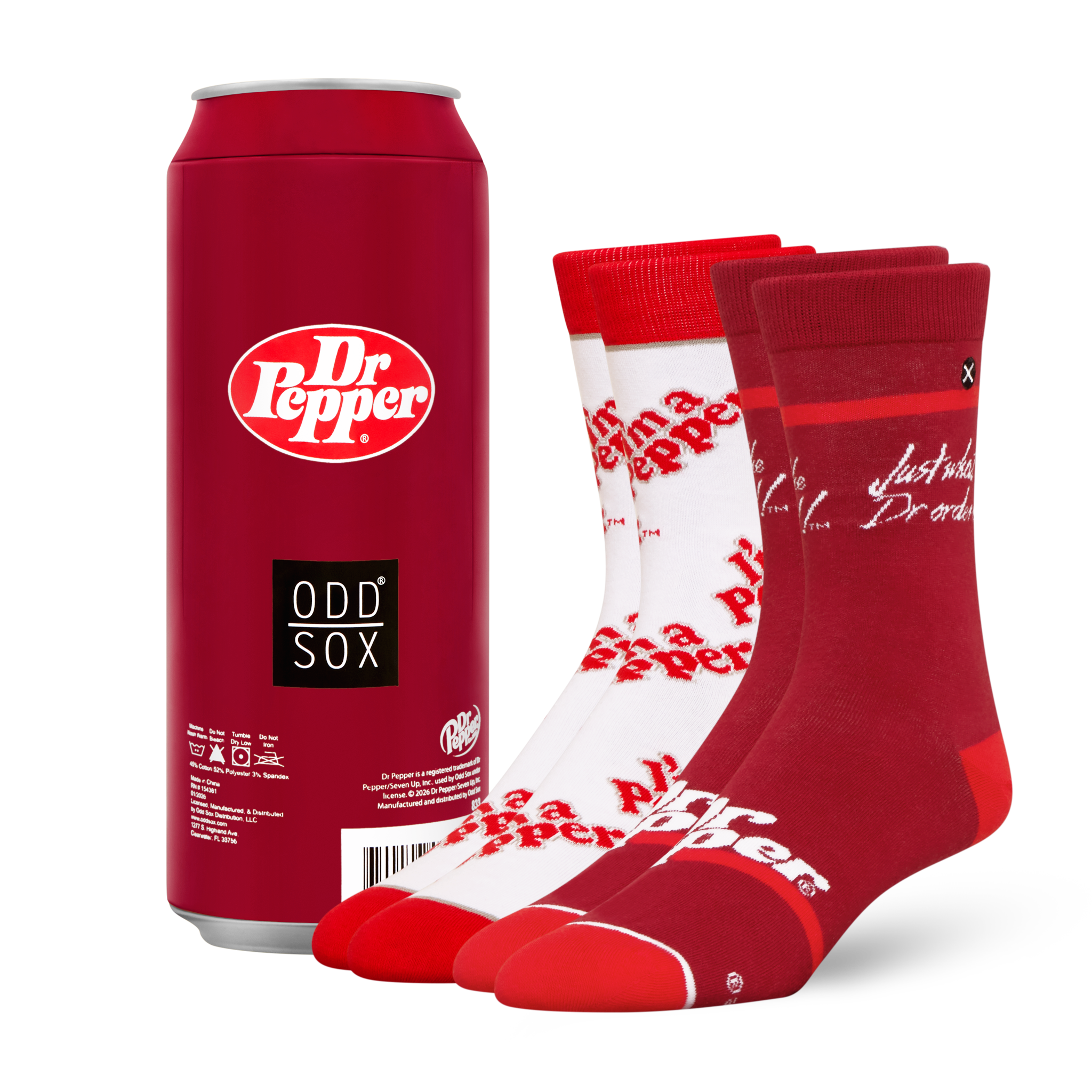 ODDMART Dr Pepper Crew Socks 2-Pack