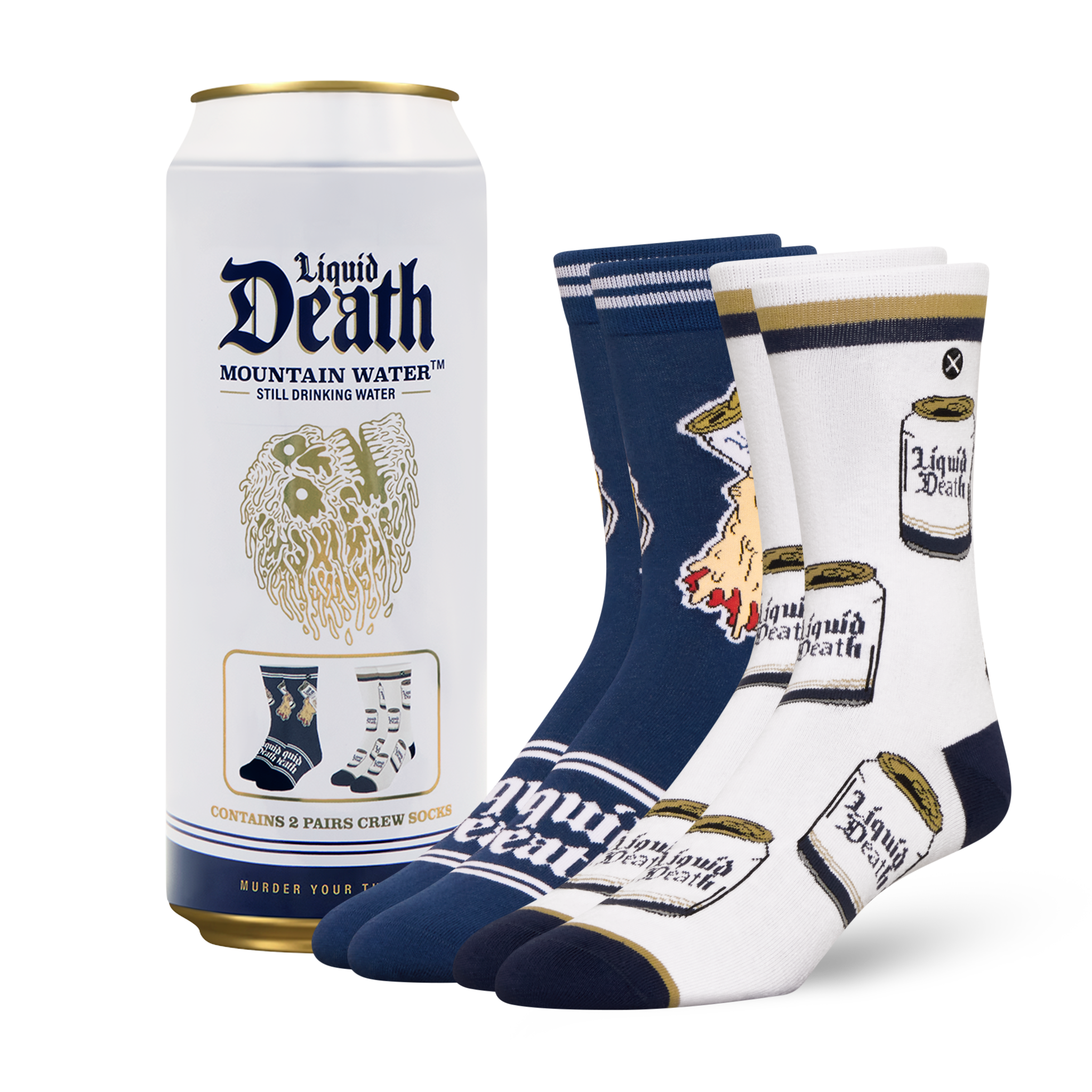 ODDMART Liquid Death Crew Socks 2-Pack