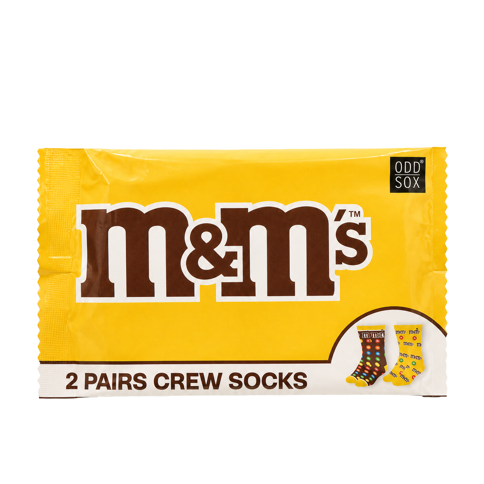 ODDMART Peanut M&M's Crew Socks 2-Pack
