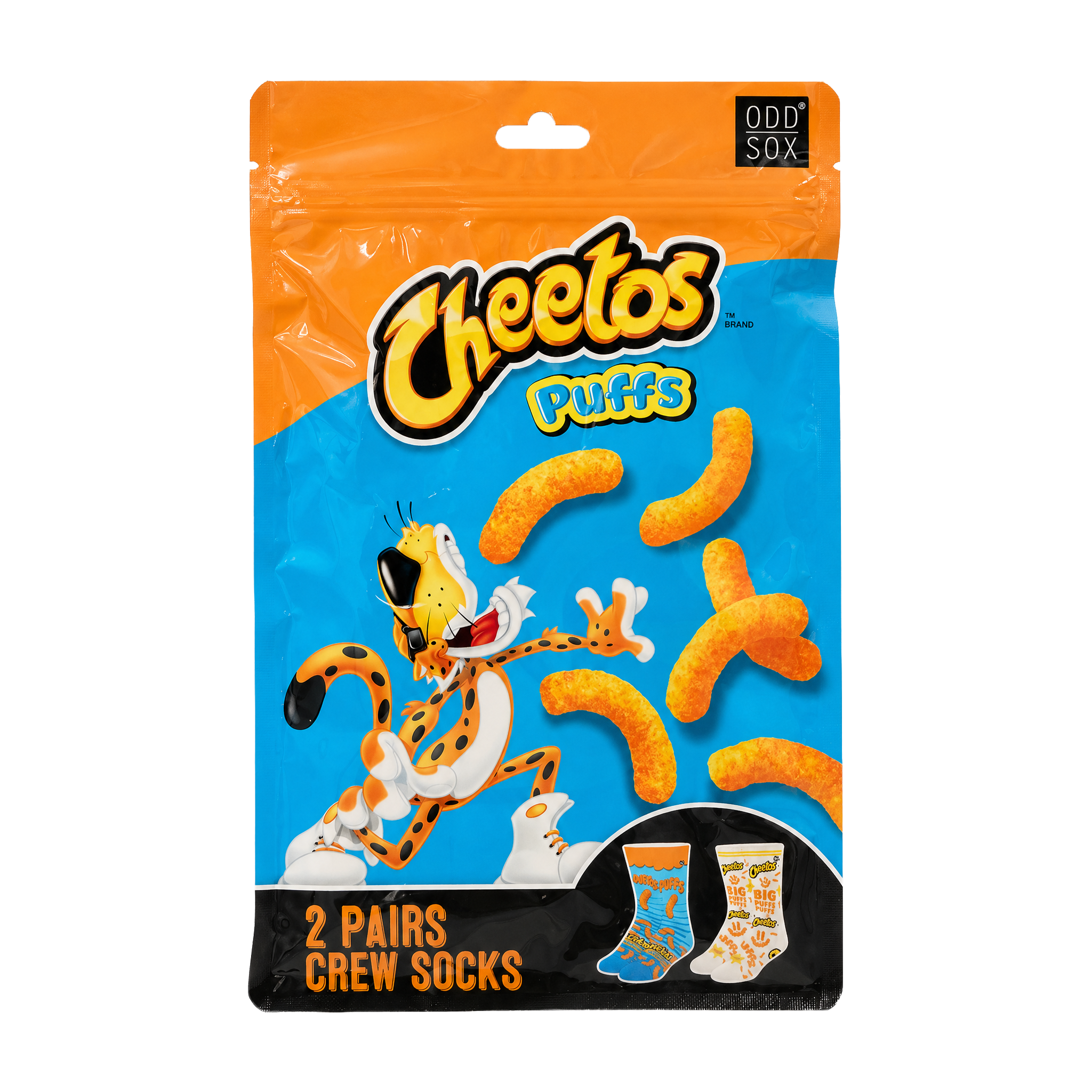 ODDMART Cheetos Puffs Crew Socks 2-Pack