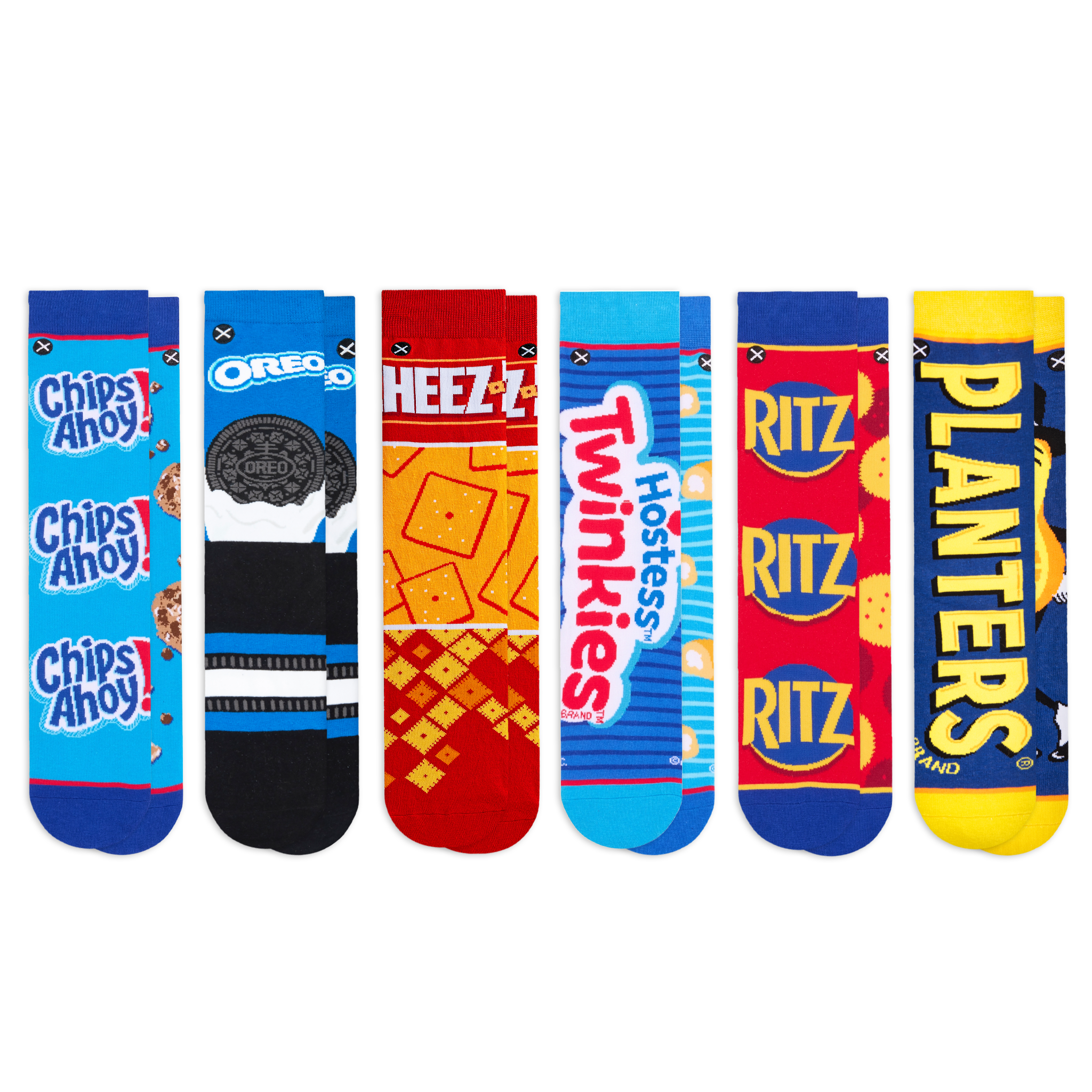Snack Pack Men's Crew Socks 6-Pack