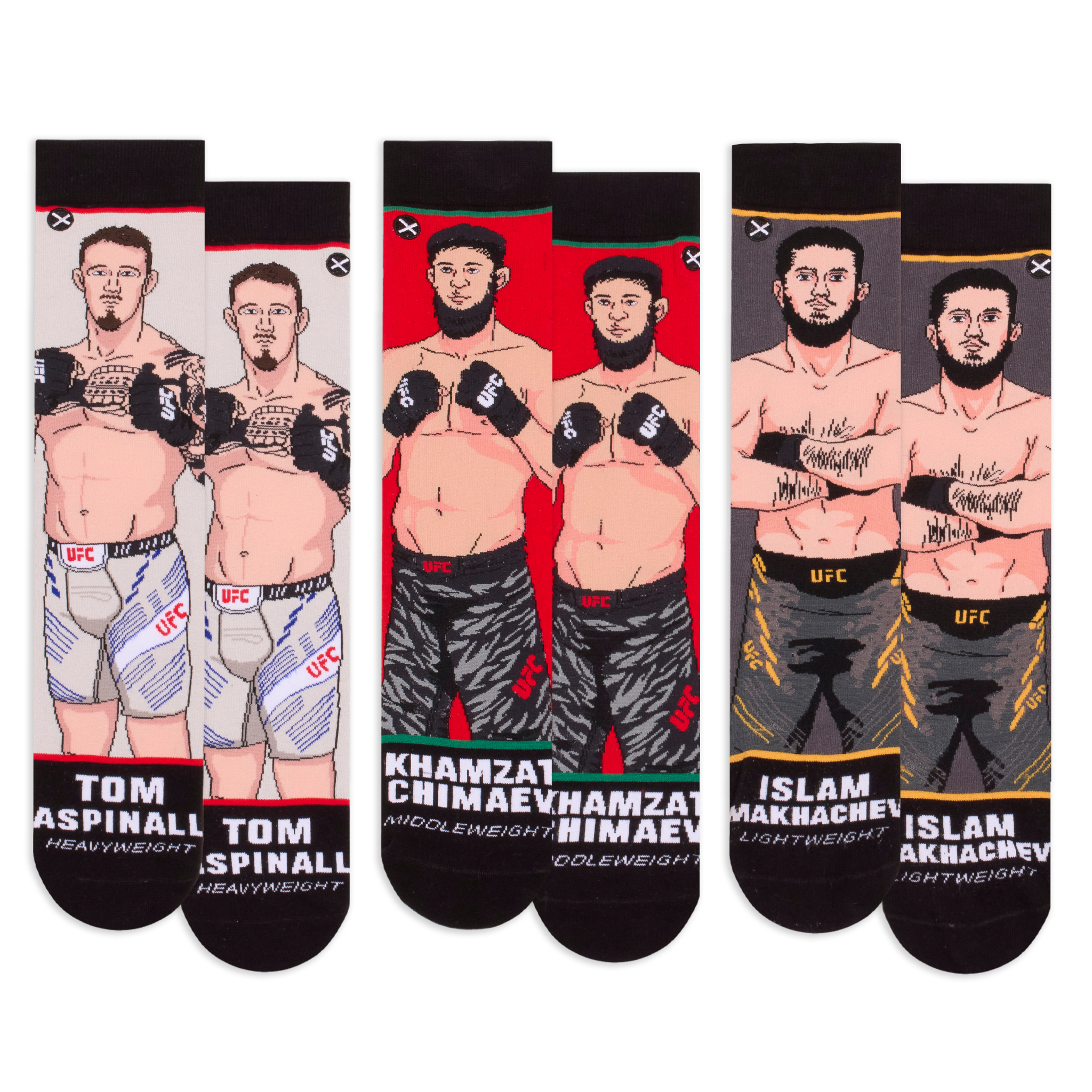 UFC Champions Men's Crew Socks 6-Pack