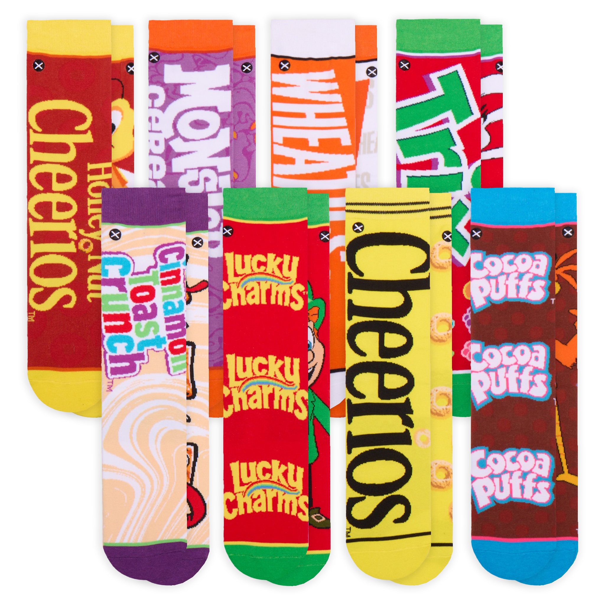 General Mills Cereal Men's Crew Socks 8-Pack