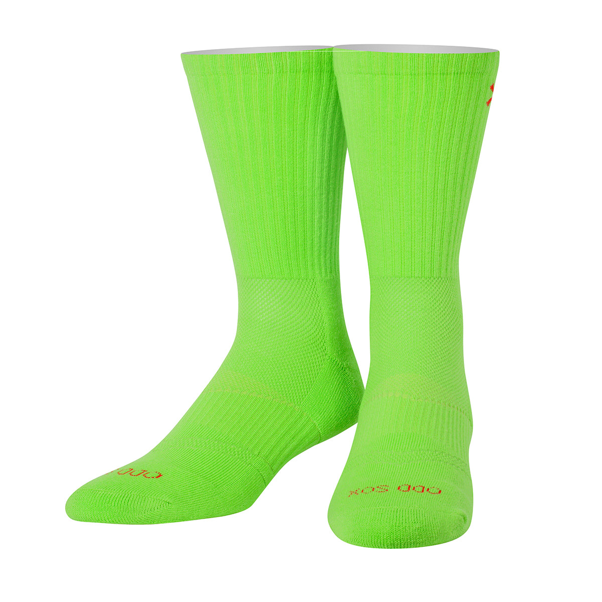 Basix Neon Green Men's Crew Socks