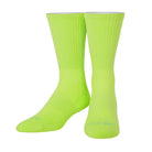 Basix Neon Yellow Men's Crew Socks