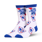 Pabst Blue Ribbon Cans Crew Socks