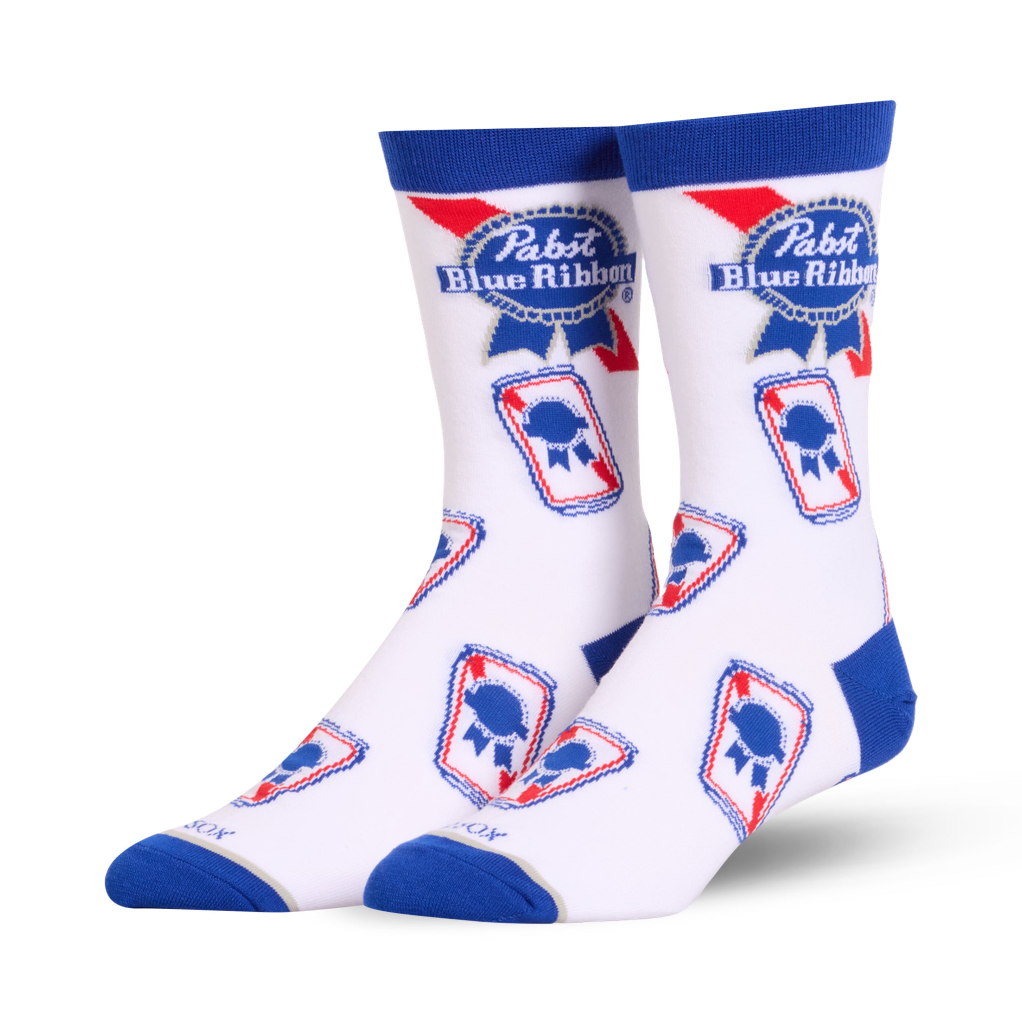 Pabst Blue Ribbon Cans Men's Crew Socks