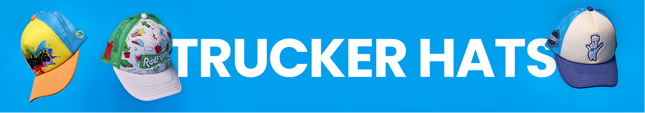 trucker Hats including General Mills items. Pillsbury Dough Boy, Fruit Roll Ups, Gushers. 