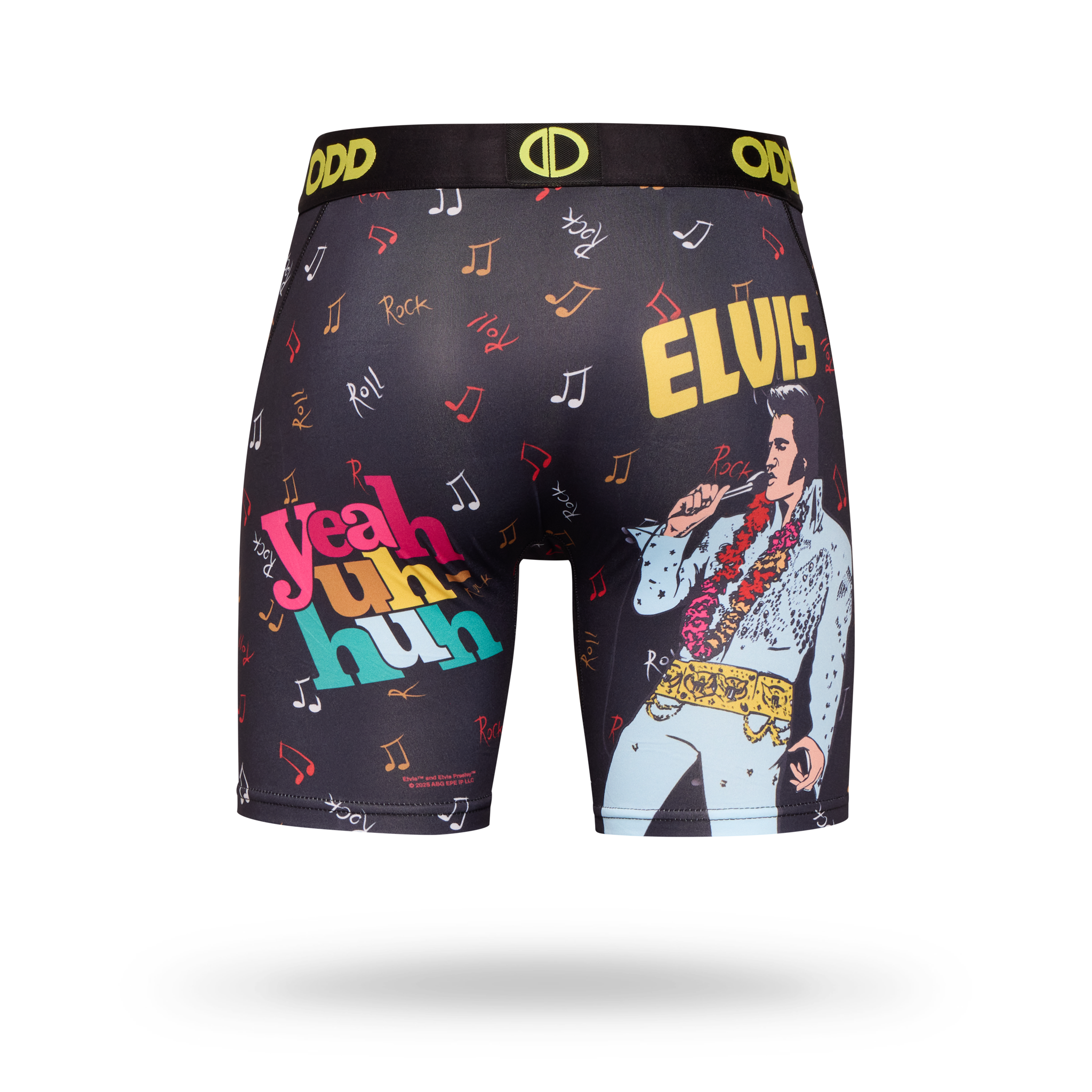 Odd Sox, Elvis Rock N Roll, Fun Men's Boxer Brief Underwear, Large