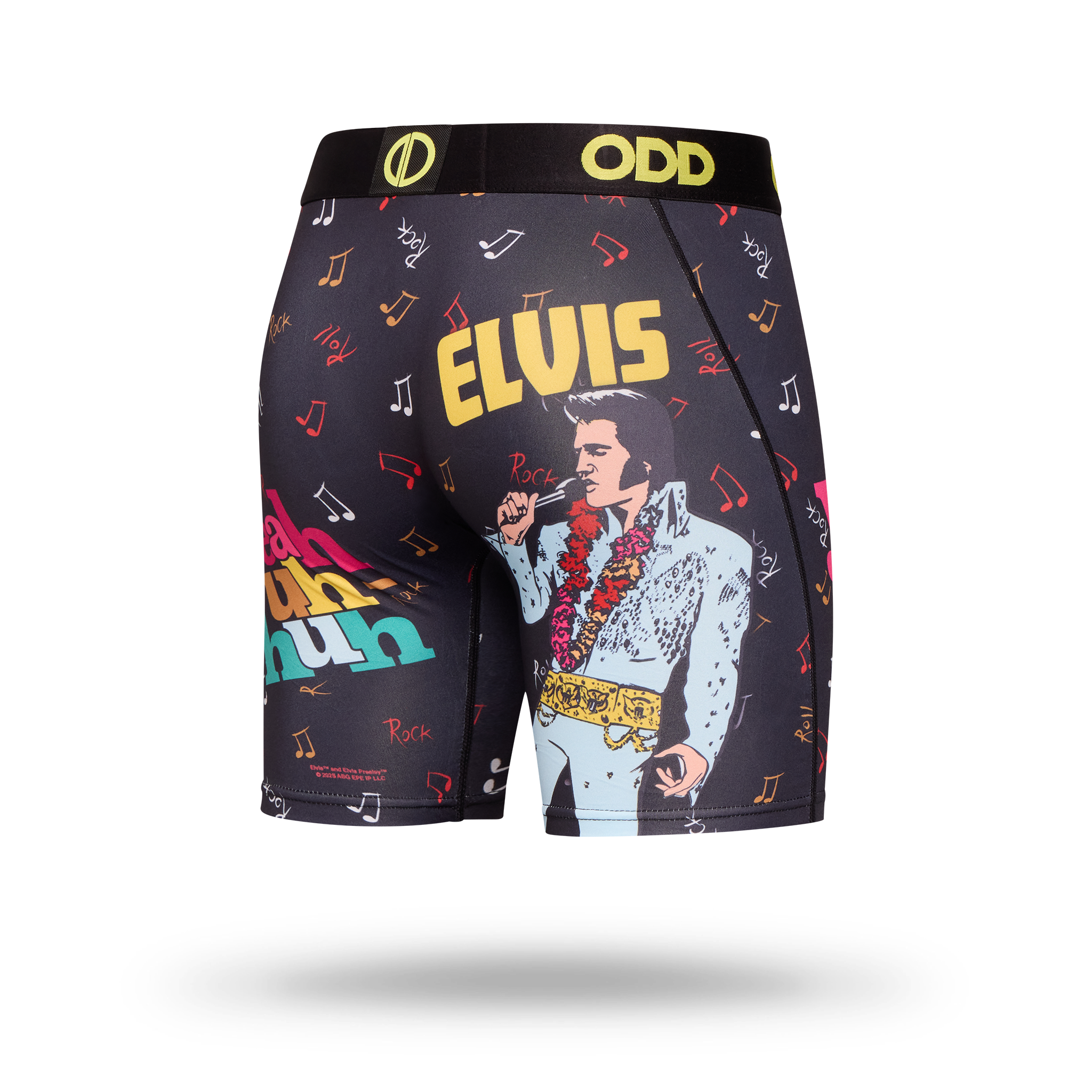 Odd Sox, Elvis Rock N Roll, Fun Men's Boxer Brief Underwear, Medium