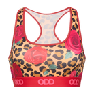 Leopard Roses Women's Sports Bra