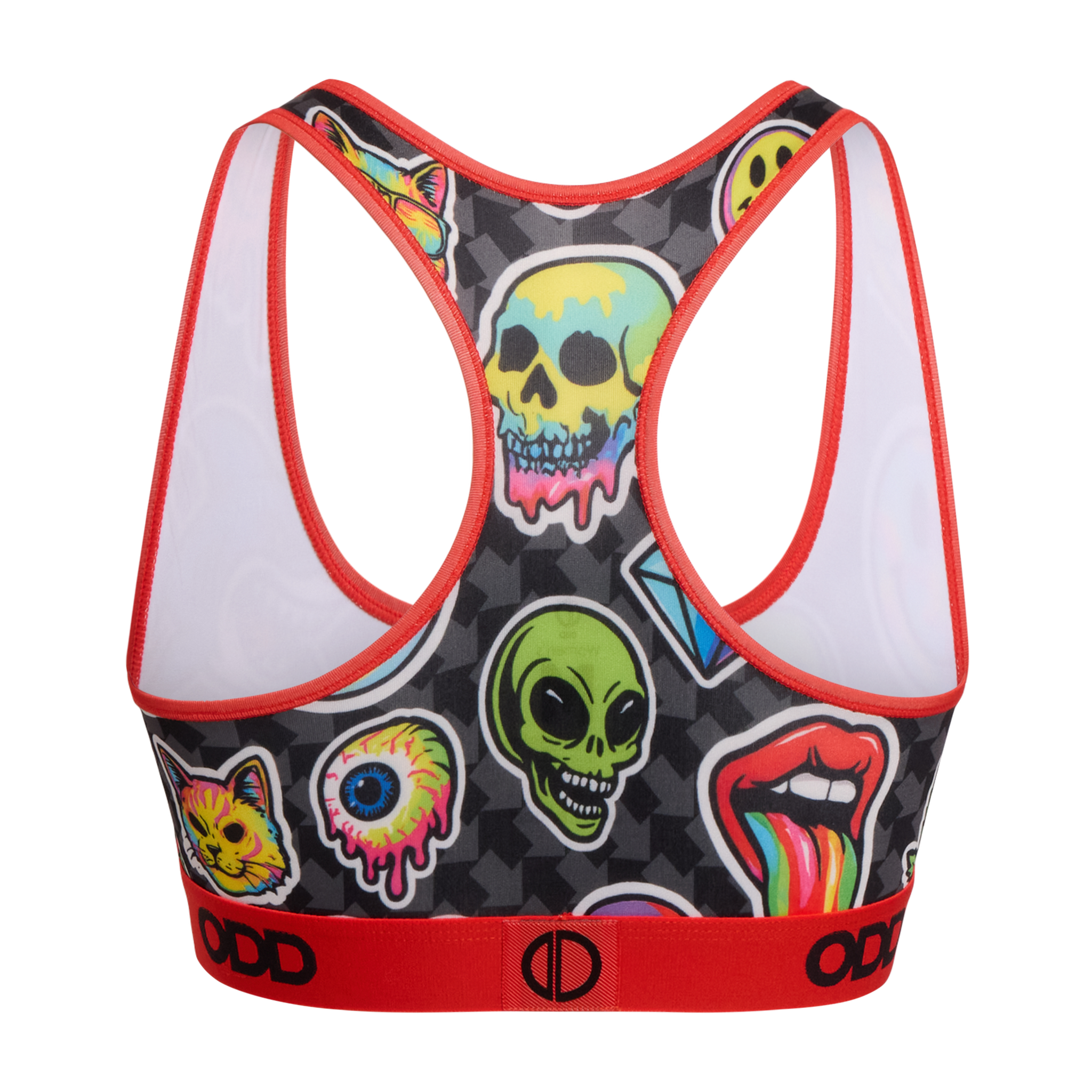 Trippy Stickers Women's Sports Bra