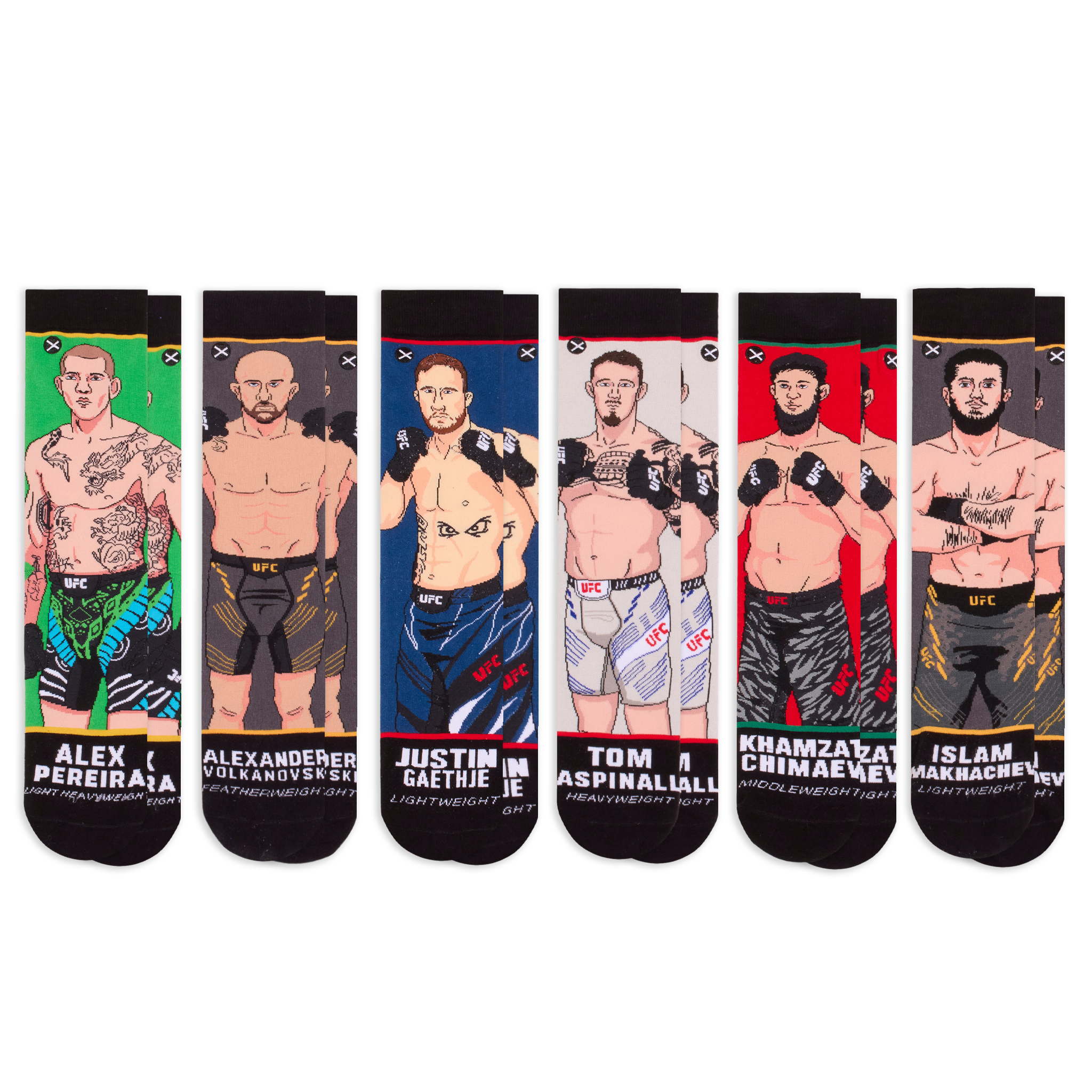 UFC Champions Men's Crew Socks 6-Pack