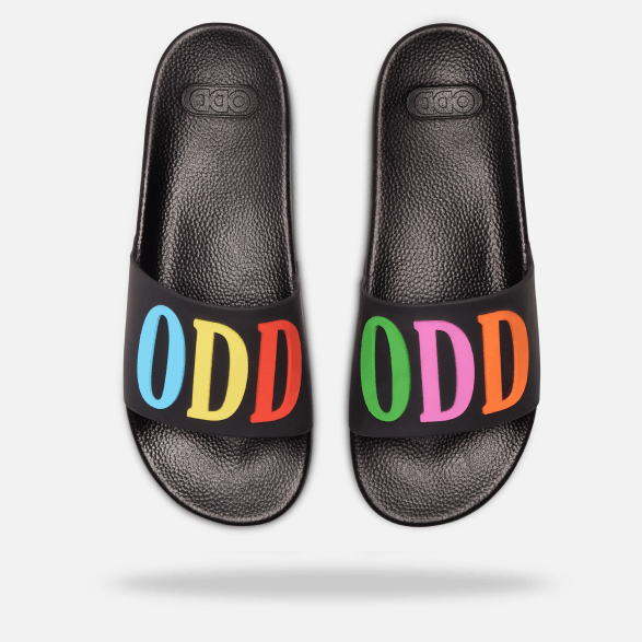 Black slides with 'ODD' in colorful letters on a white background